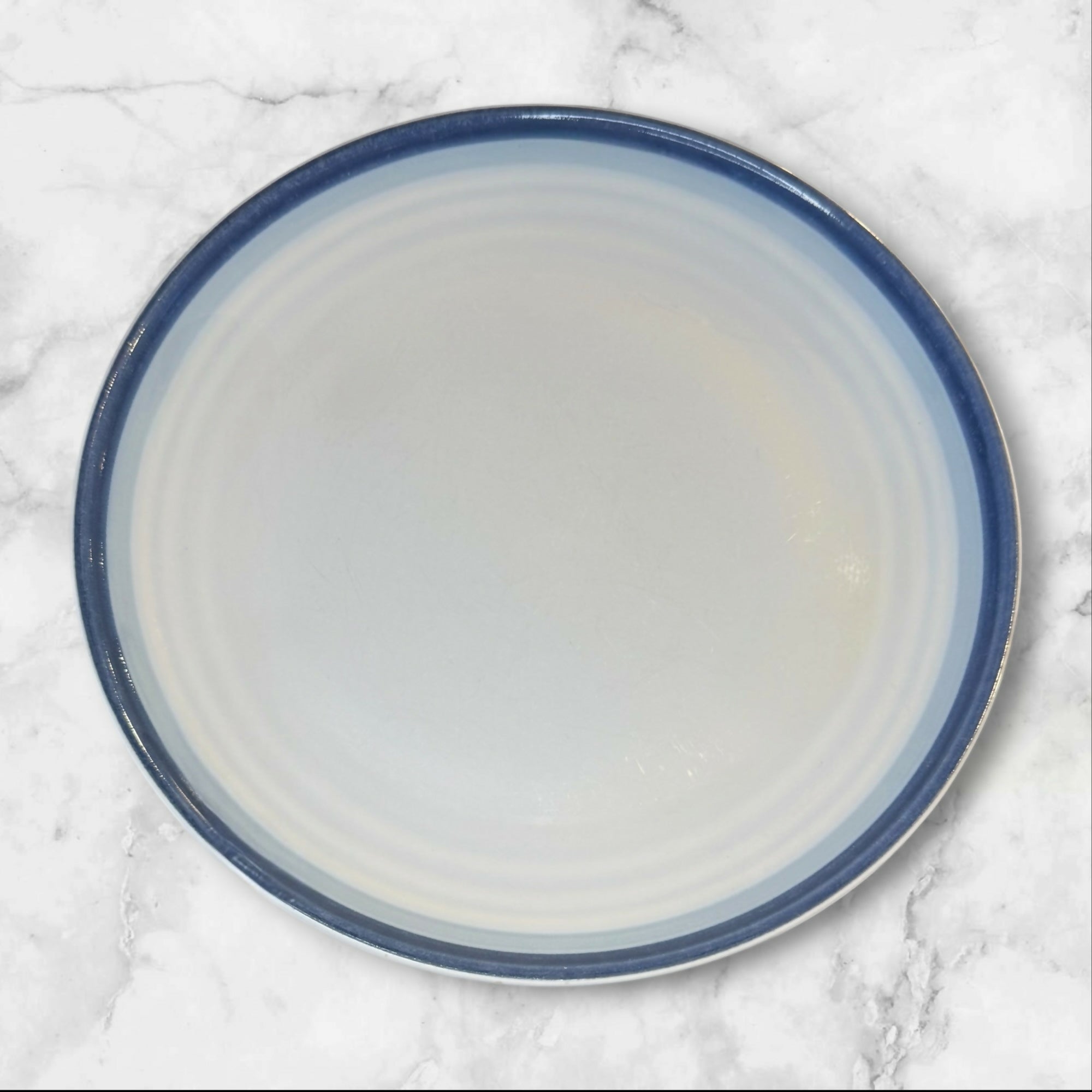 Pfaltzgraff Sky Dinner Plates | Set of 4 | Blue Rim | Great Condition
