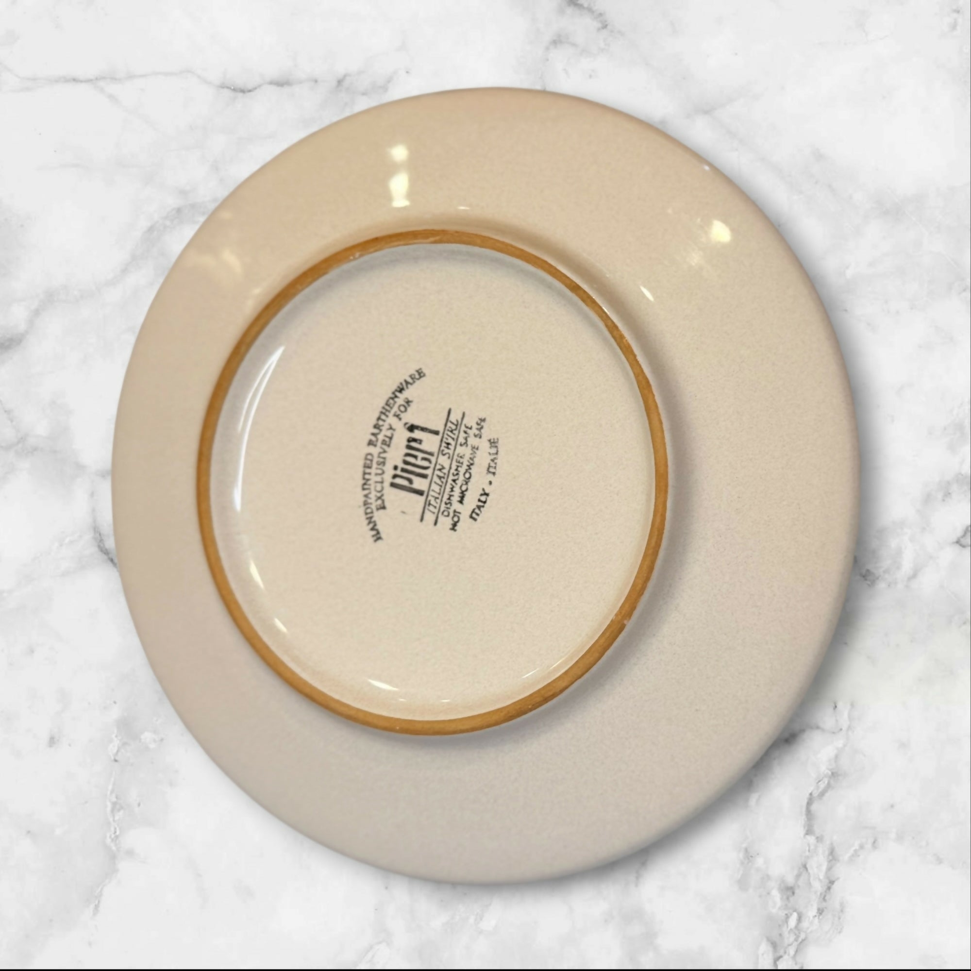 Pier 1 Italian Swirl Salad Plates | Set of 4 | Excellent Condition
