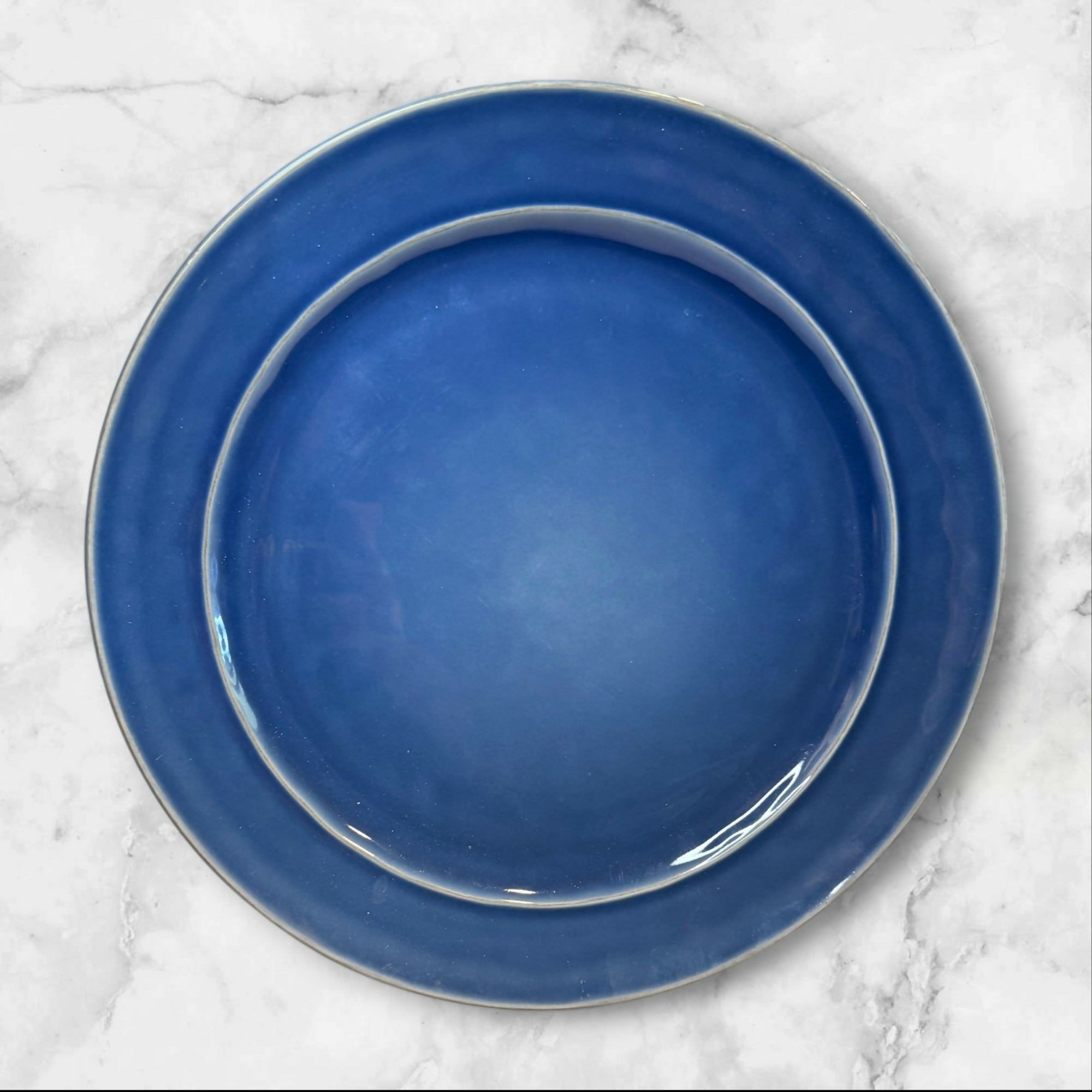 Pottery Barn Cambria Ocean Blue Dinner Plates | Set of 3 | Great Condition