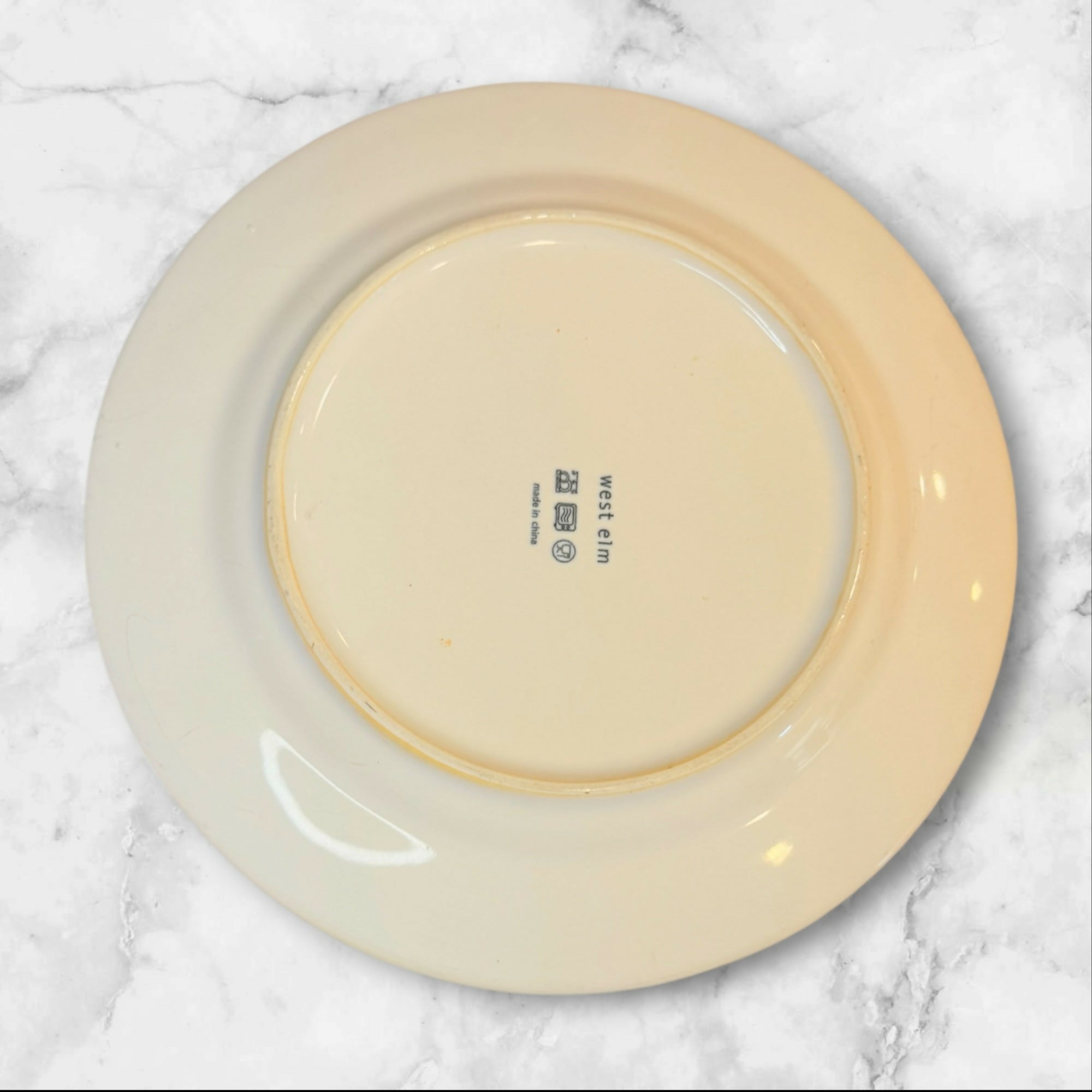 West Elm Textured White Salad Plates Set of 6 | Great Condition | Mixed Rim