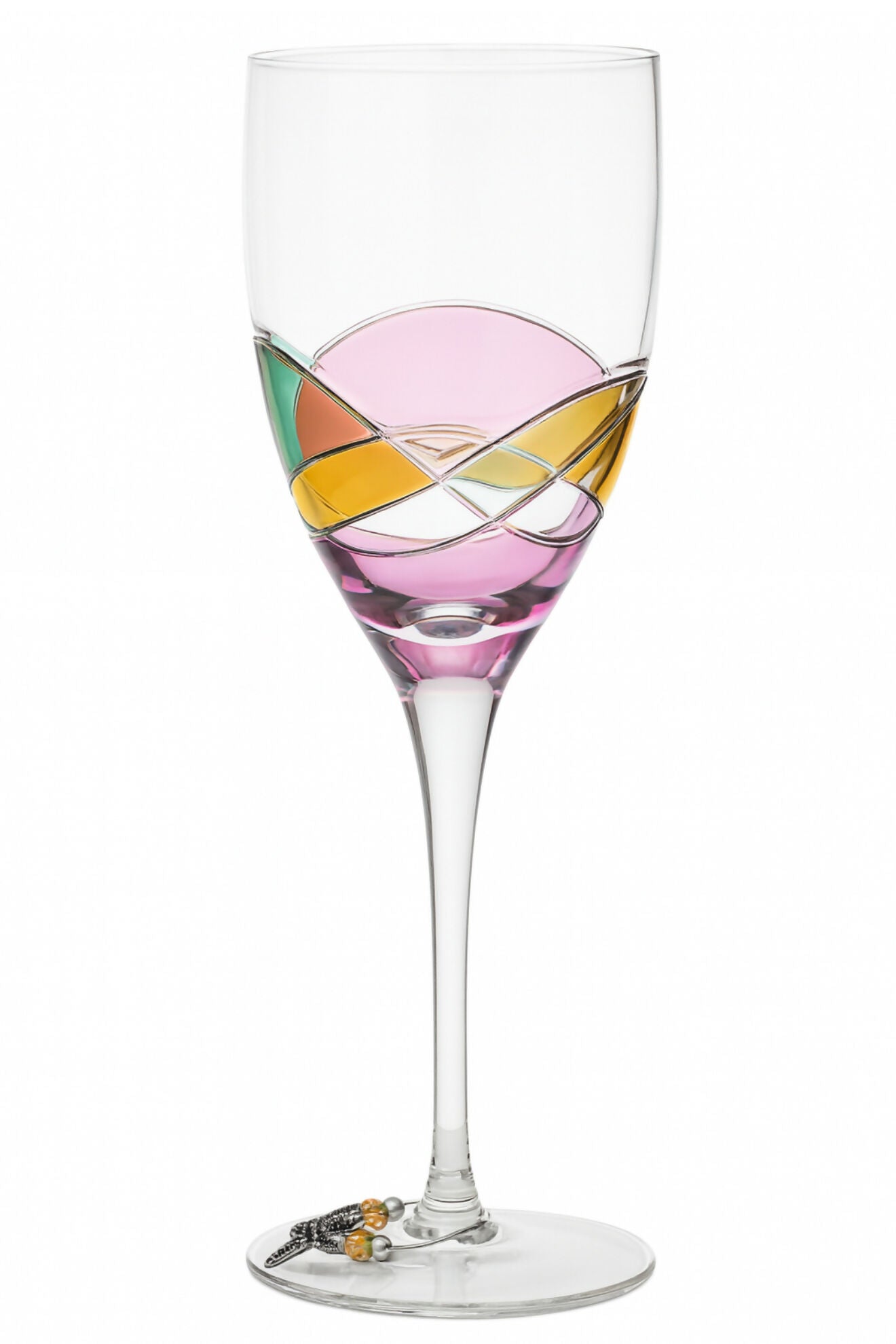 Fostoria Galleria Hand Painted Wine Glasses | Set of 4 | Excellent Condition