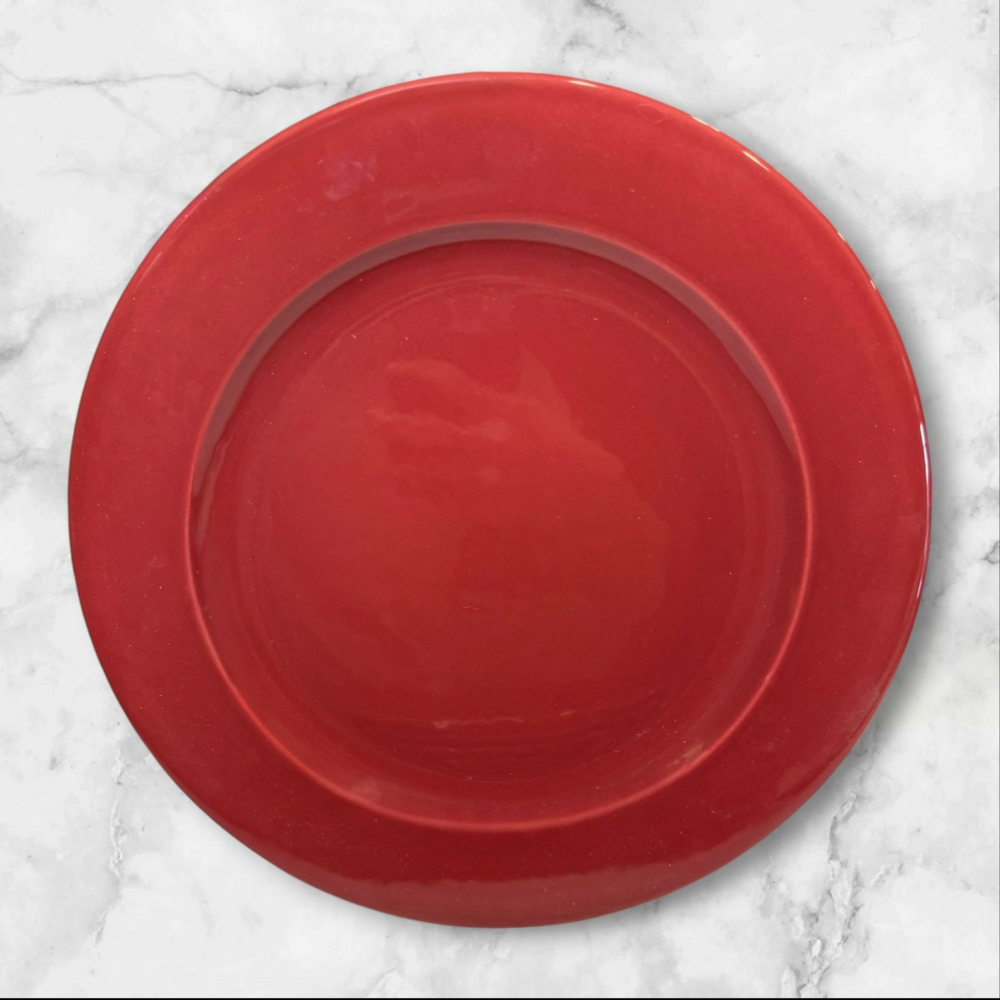 Pier 1 Maroon Glazed Stoneware Charger Plates Italy | Set of 6 | Great