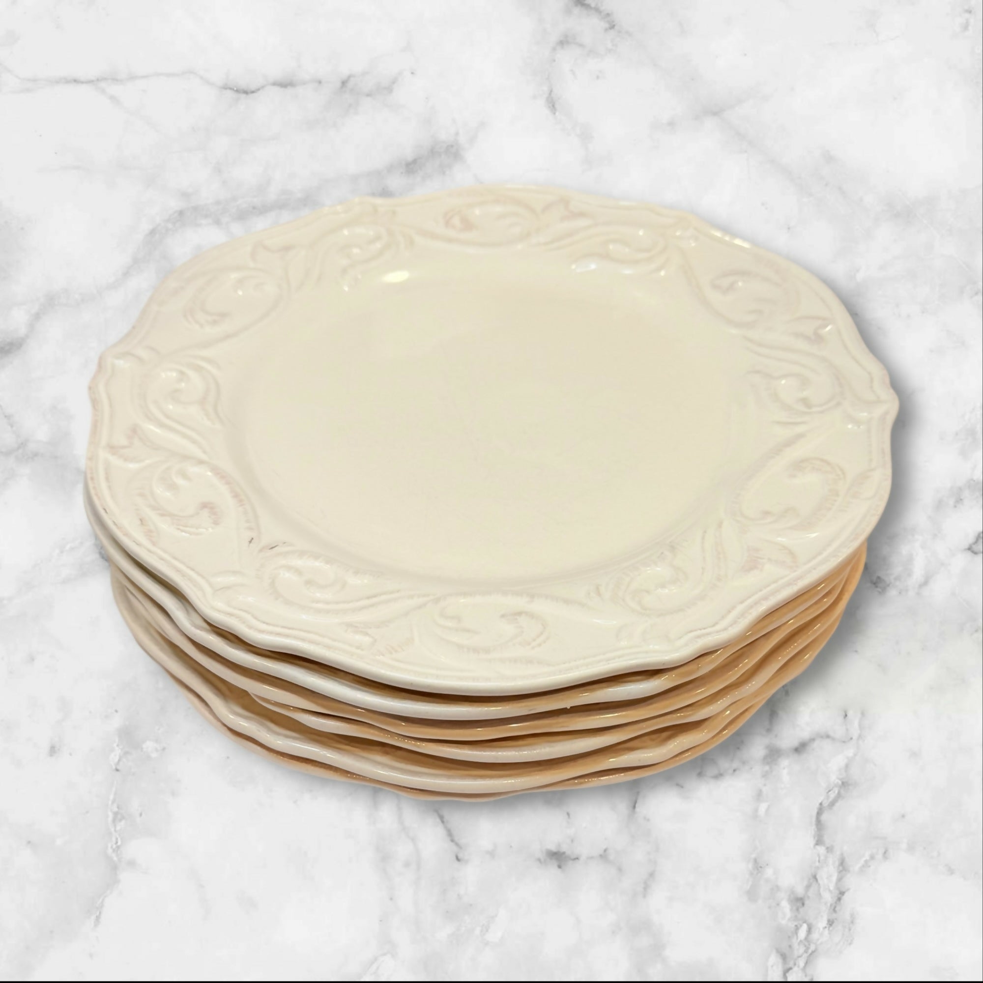 JCPenney Corvella Ivory Dinner Plates Set of 6 | Great Condition