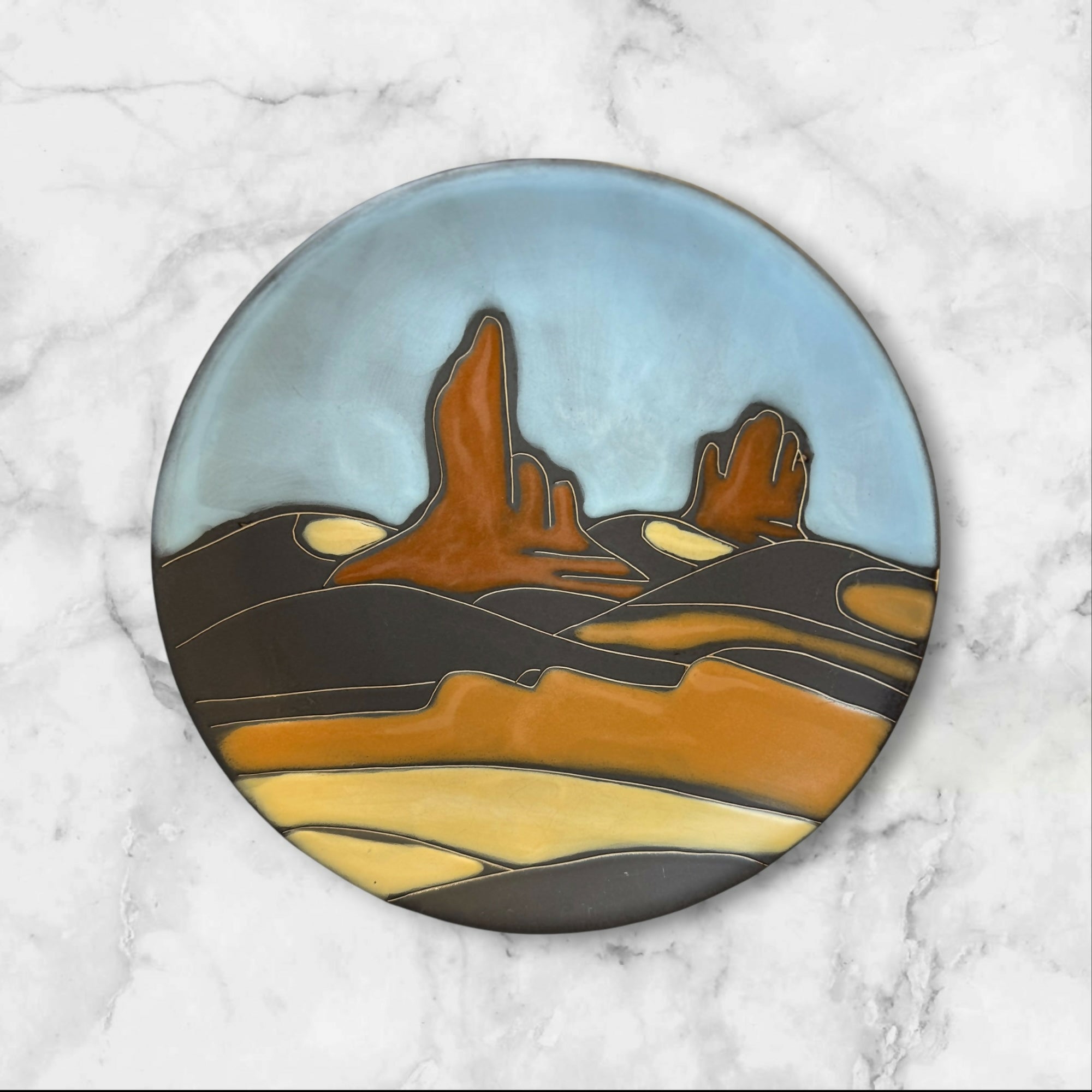 Tabletops Unlimited Navajo Sedona Red Rocks Dinner Plates Set of 4 Great