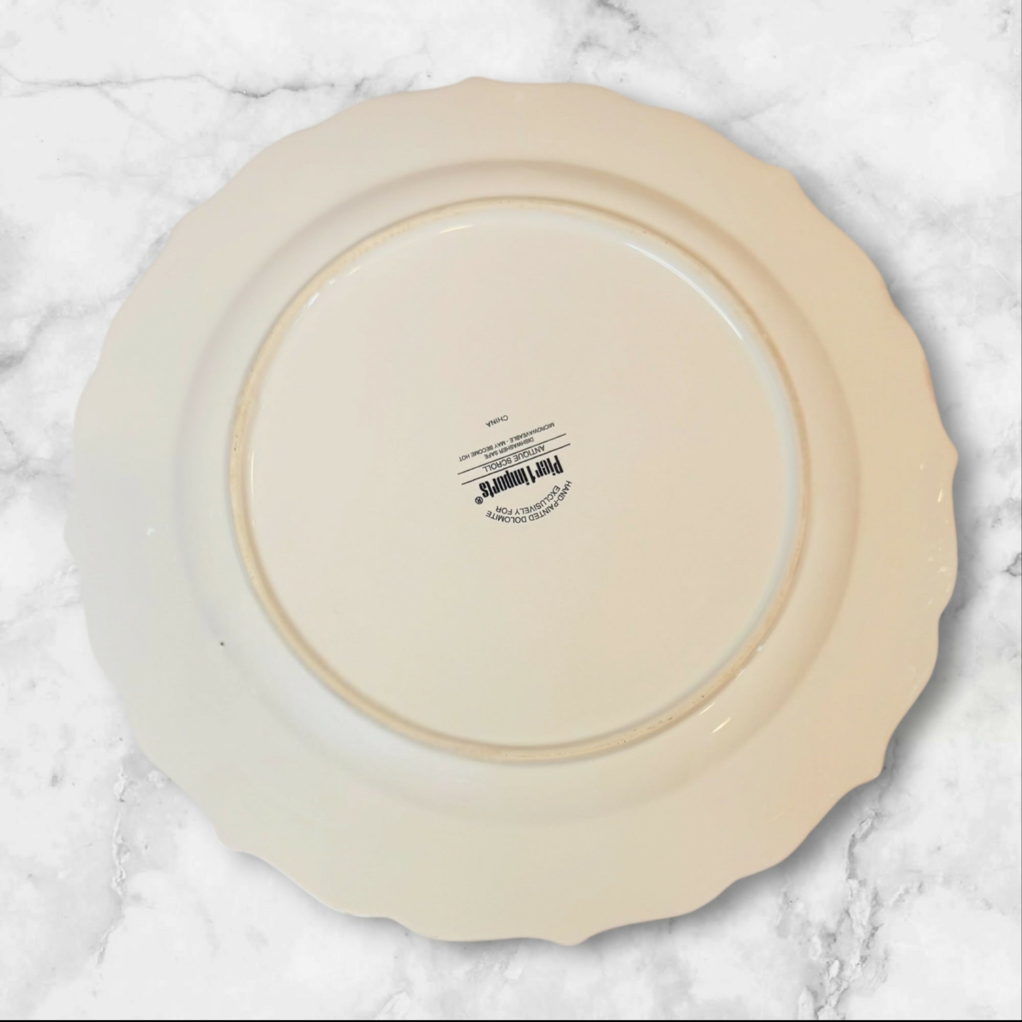 Pier 1 Antique Scroll Dinner Plates | Set of 6 | Good Condition