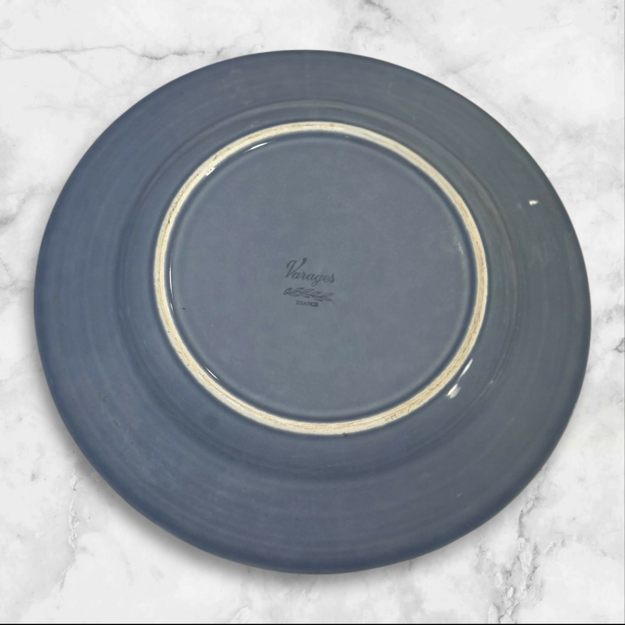 Vintage Varages France Dinner Plates | Set of 4 | Blue | Good Condition