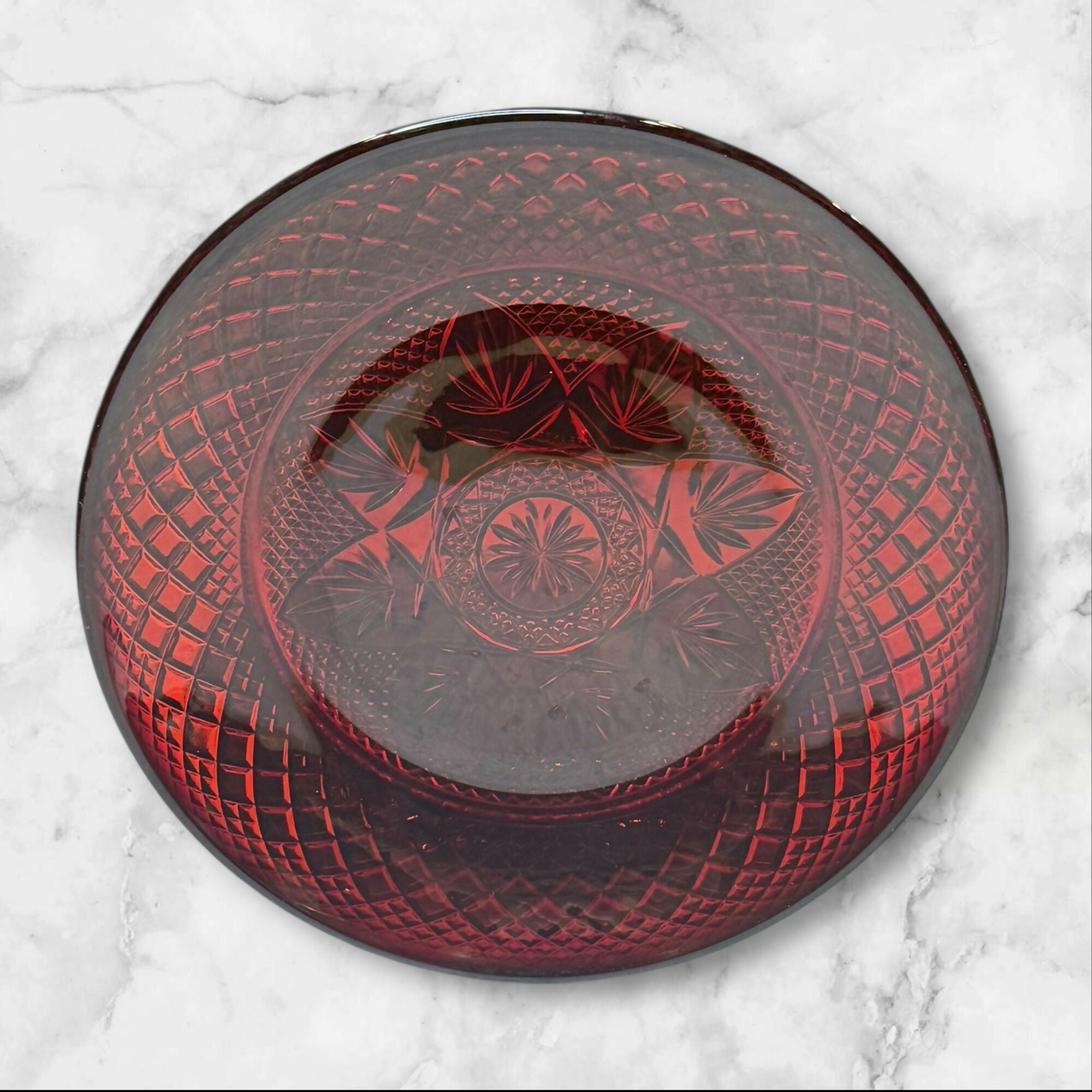 Cristal D’Arques Antique Ruby Luncheon Plates | Set of 4 | Excellent Condition