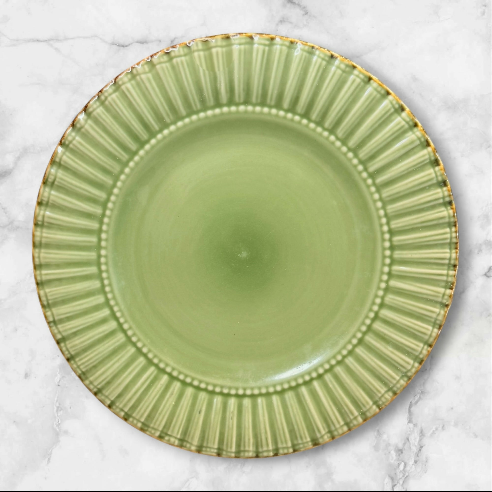 Thomson Pottery Maison Green Dinner Plates | Set of 4 | Gently Used