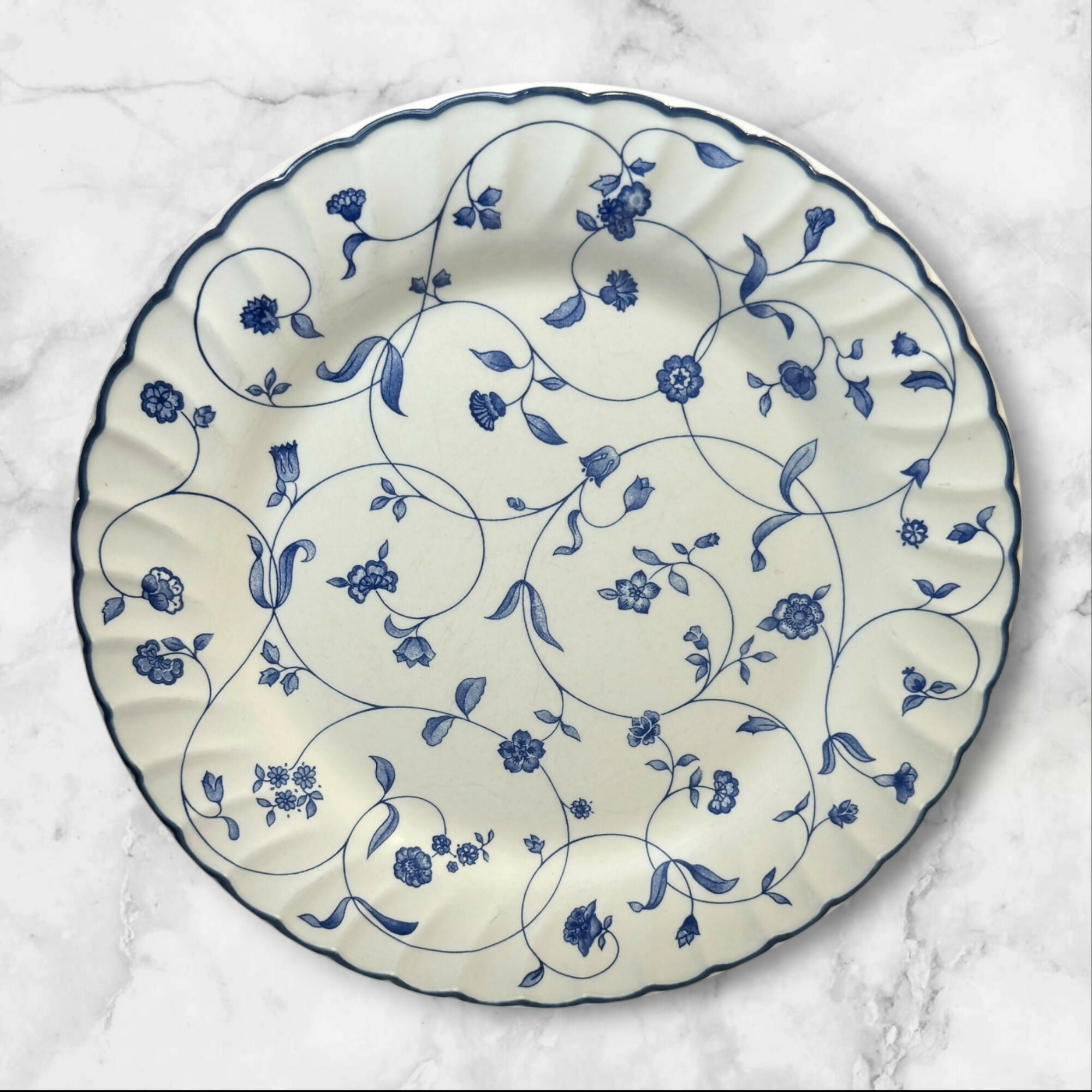 Staffordshire Oakwood Blue Dinner Plates | Set of 4 | Great Condition