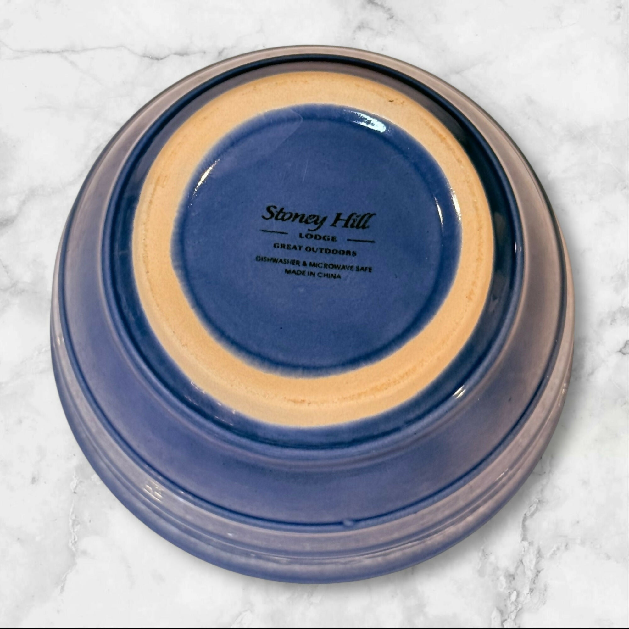 Stoney Hill Lodge Blue Stoneware Bowls | Set of 4 | Excellent Condition