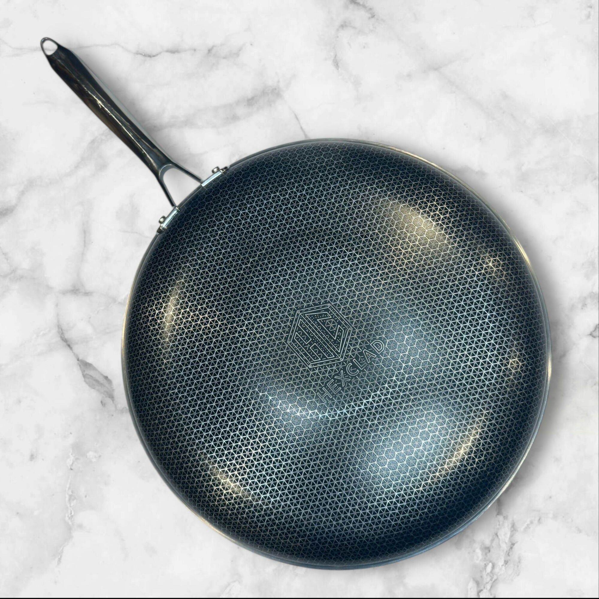 HexClad 12.5 Inch Hybrid Nonstick Fry Pan | Stainless Steel | Gently Used