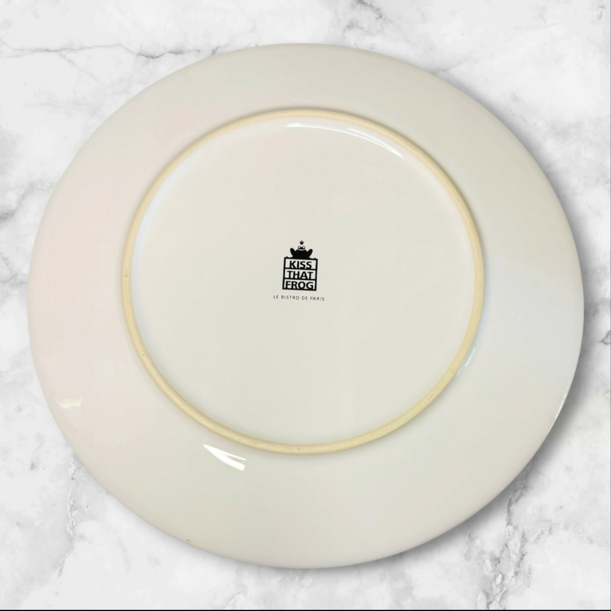 Kiss That Frog Bistro Salad Plates Set of 4 | French Embossed | Excellent Condition