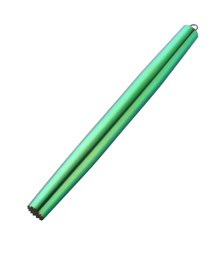 Anygleam Green Stainless Steel Rolling Pin – 1 Pc Professional Buffet & Restaurant Kitchenware