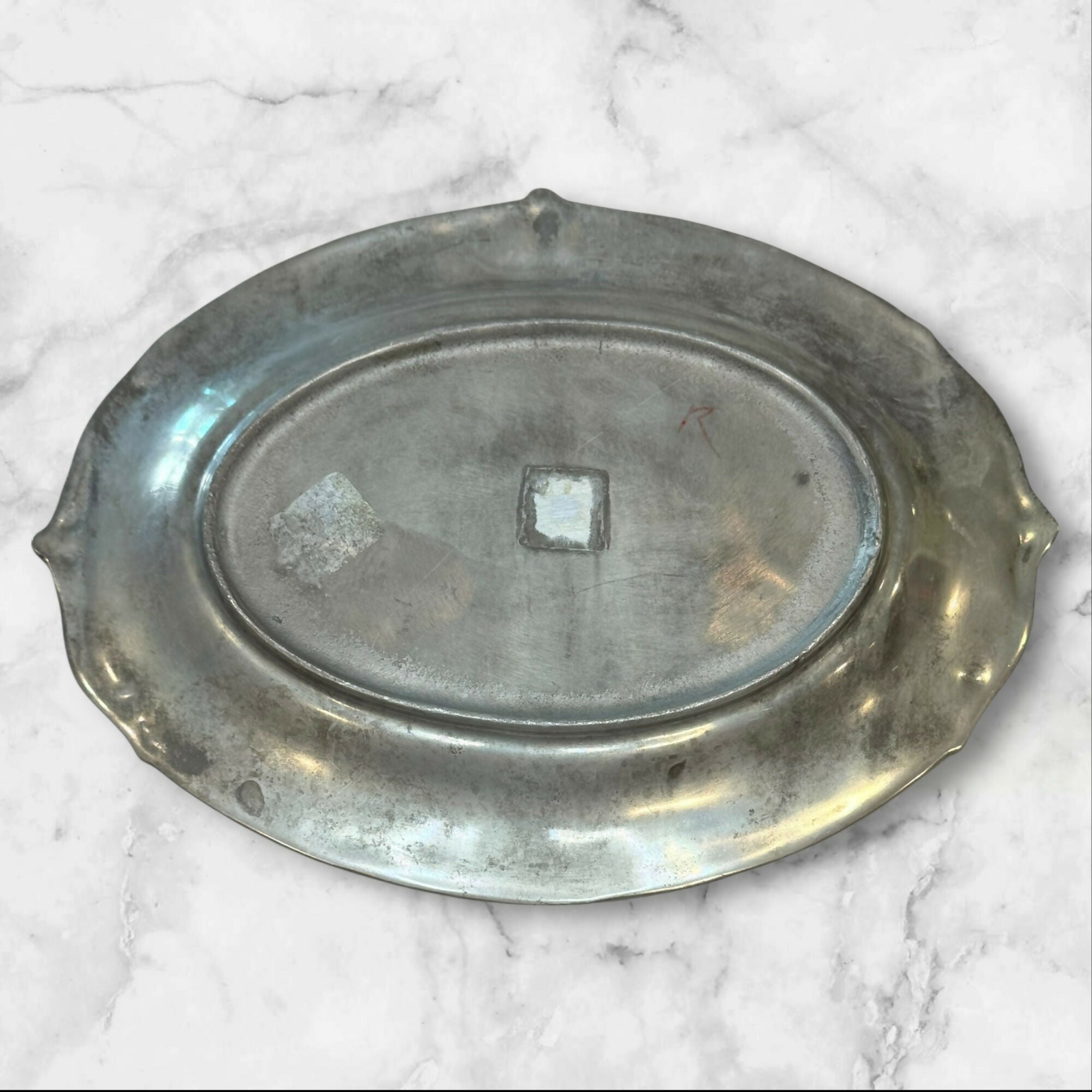Vintage Crown Rim Silver Plated Serving Platter | Oval | Good Condition