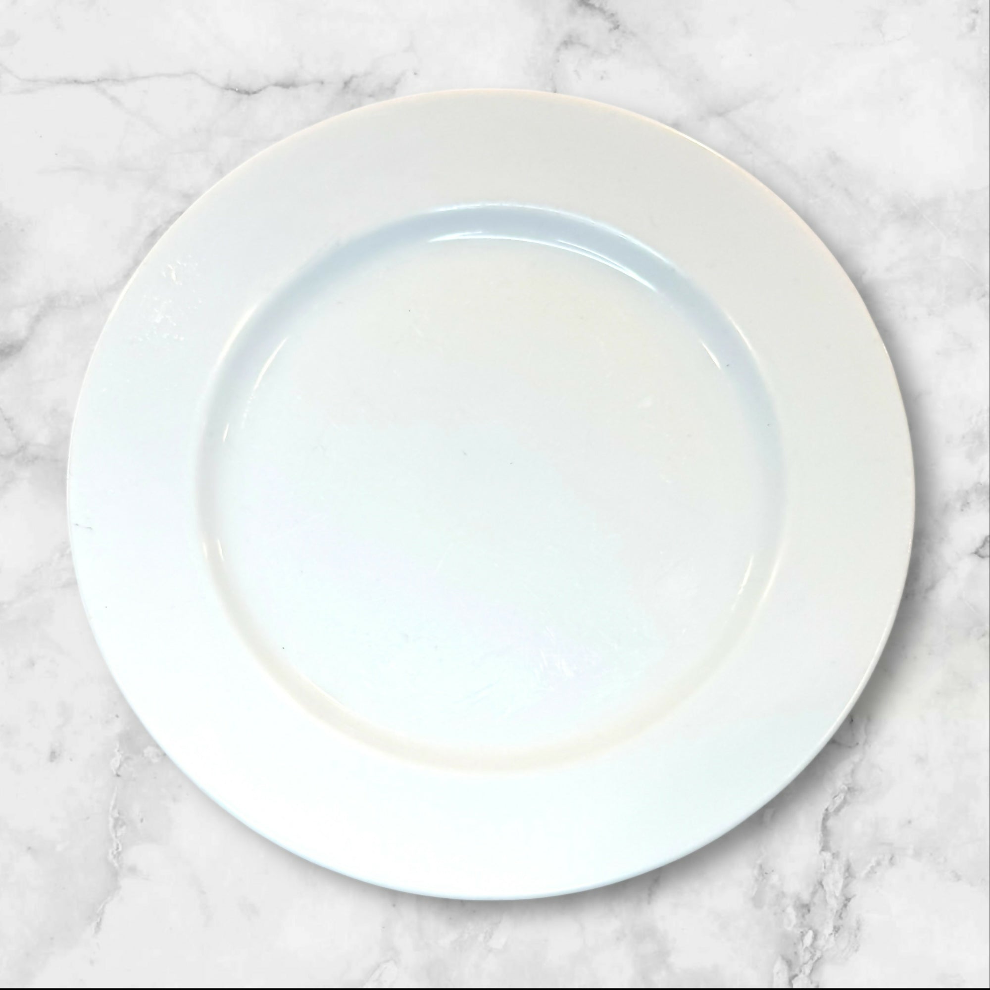 Crate & Barrel White Porcelain Salad Plates | Set of 4 | Made in Japan | Good Cond