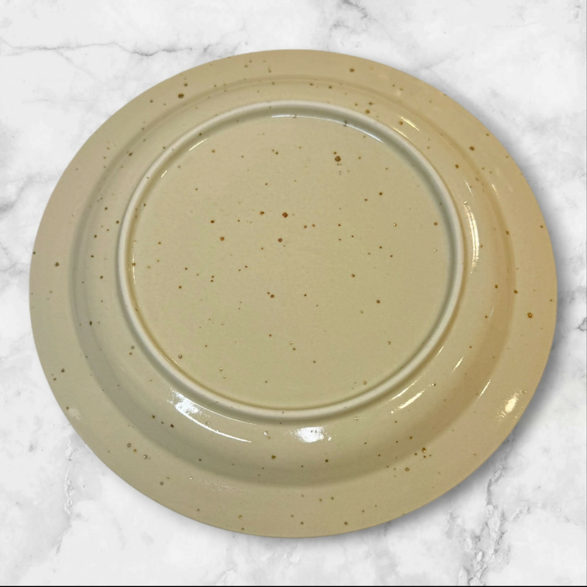 Vintage Speckled Stoneware Salad Plates | Set of 4 | Excellent Condition