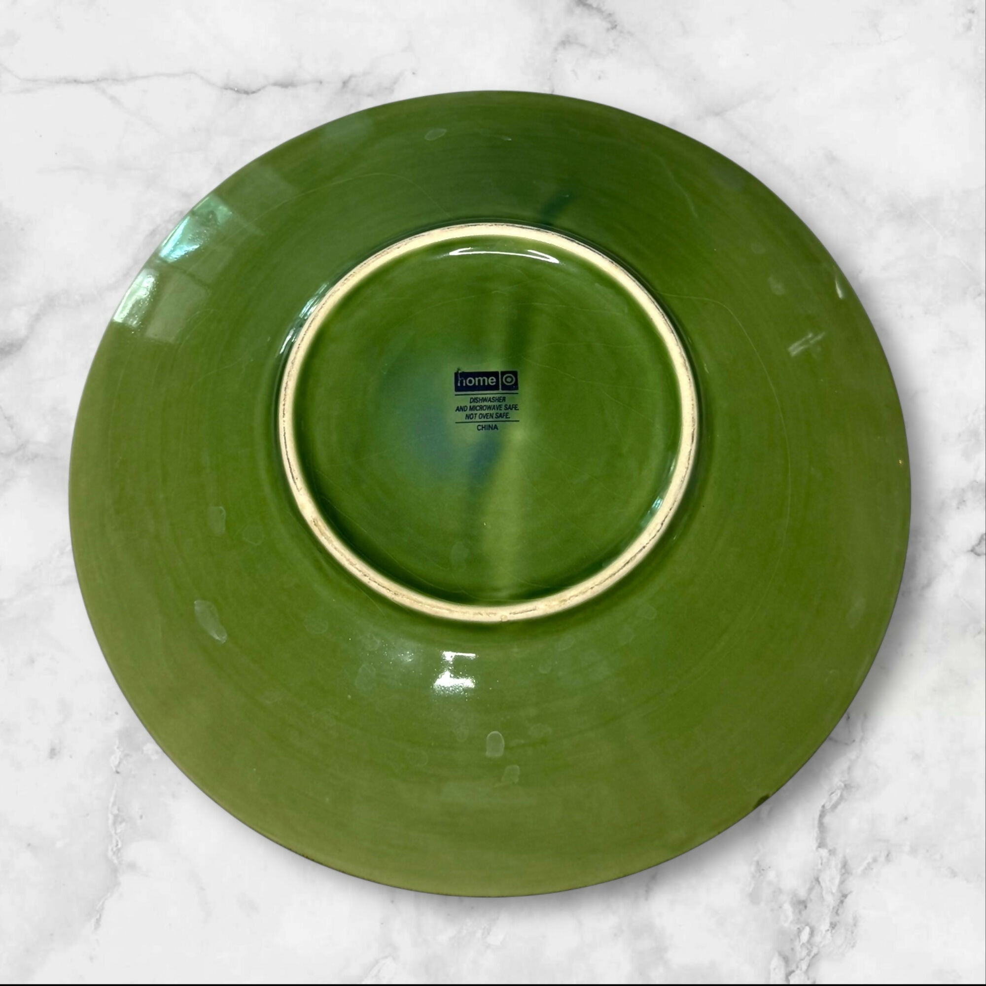 Home Green Textured Stoneware Dinner Plates | Set of 4 | Great Condition