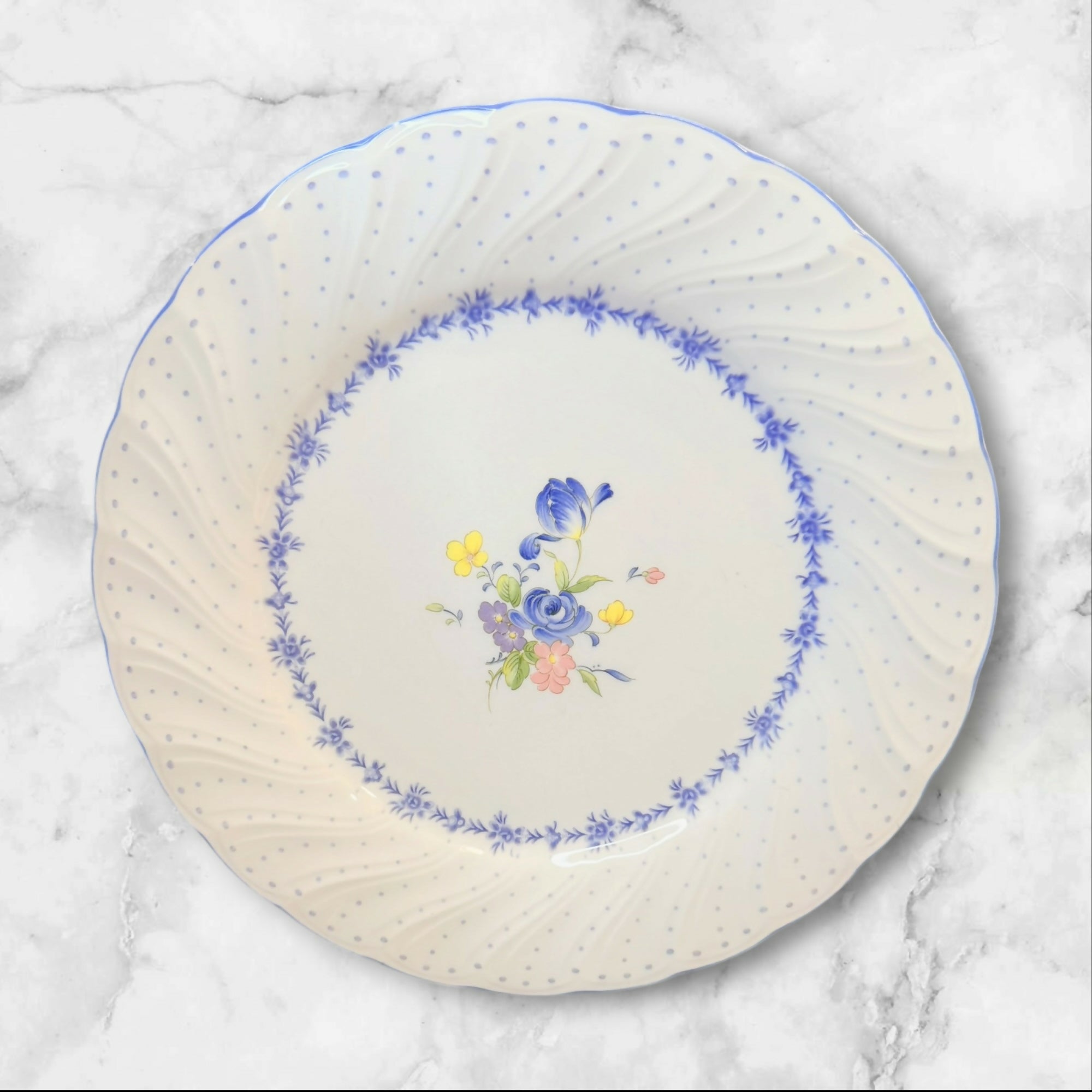 Nikko Blue Peony Dinner Plates Set of 4 | Floral Japan | Good Condition
