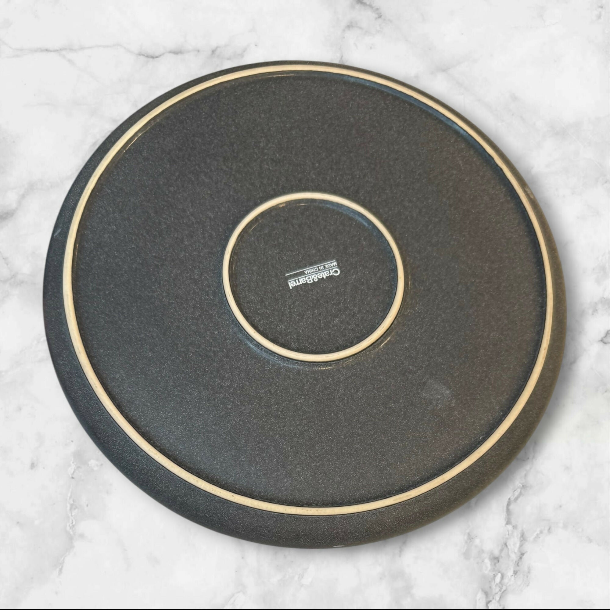 Crate & Barrel Matte Black Dinner Plates | Set of 4 | Gently Used