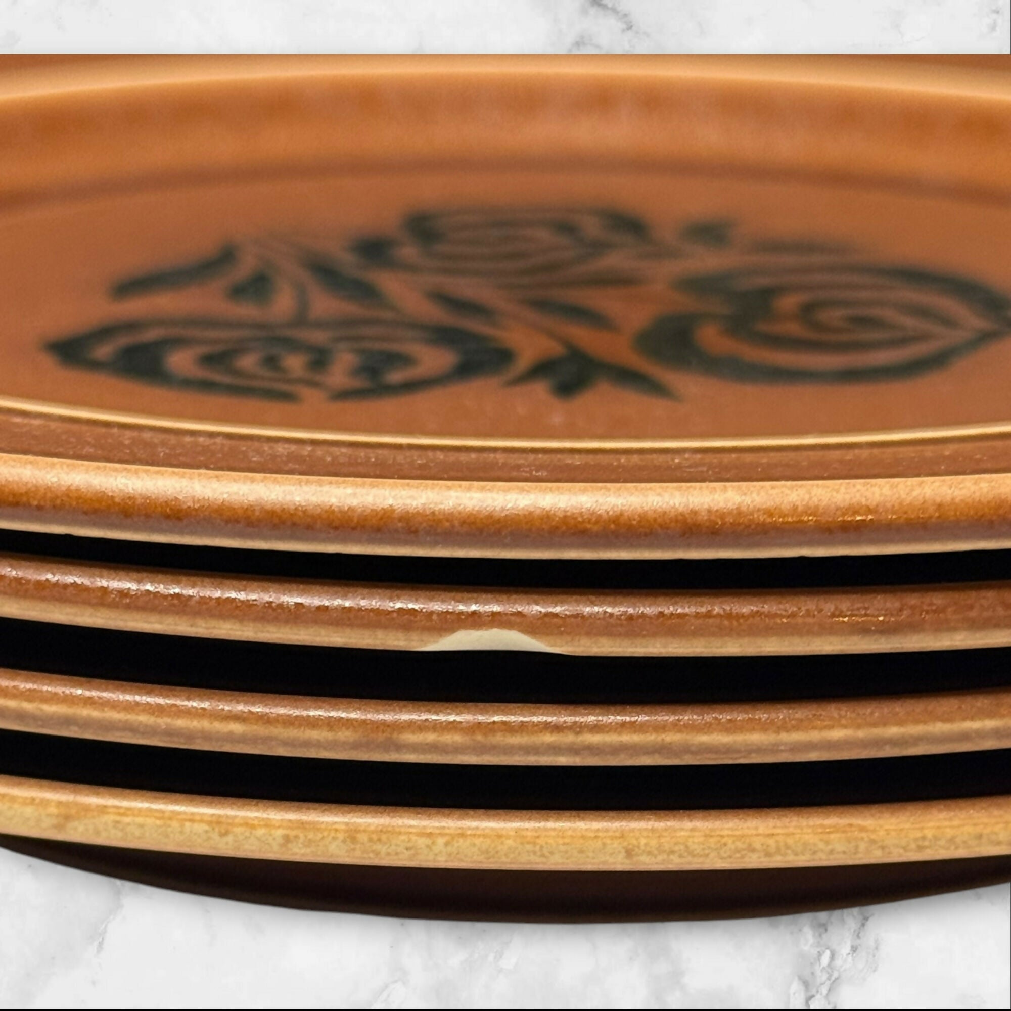 Castleton Independence Stoneware Rose Dinner Plates | Set of 4 | Great Condition