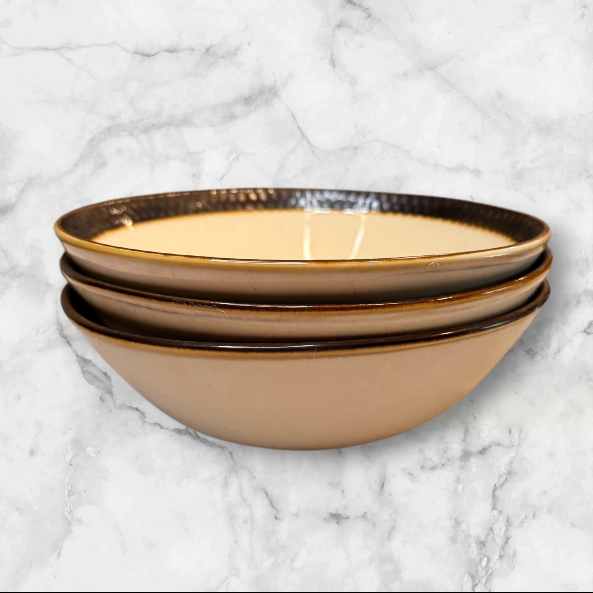Crate & Barrel Scavo Soup Cereal Bowls | Set of 3 | Gently Used