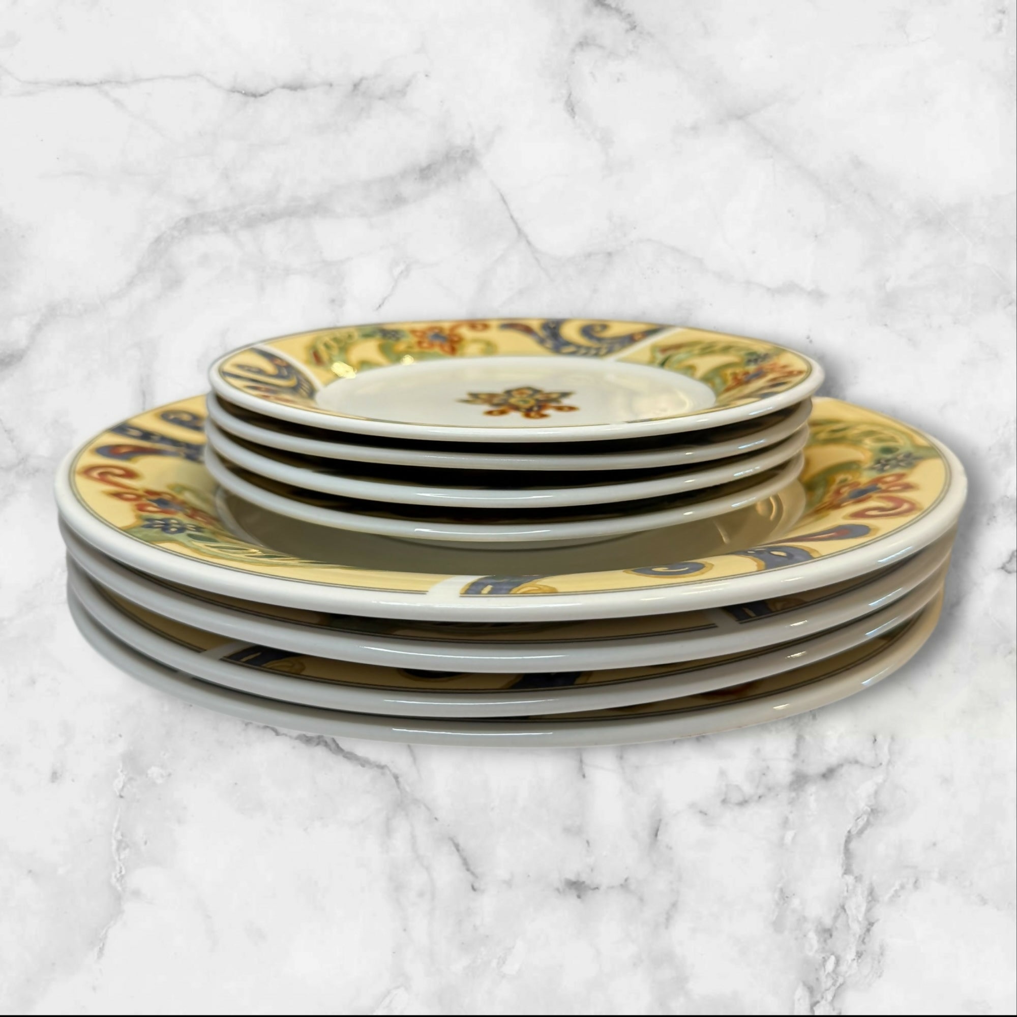 Oneida Erin’s Paisley Dinner & Salad Plates Set of 8 | Excellent Condition