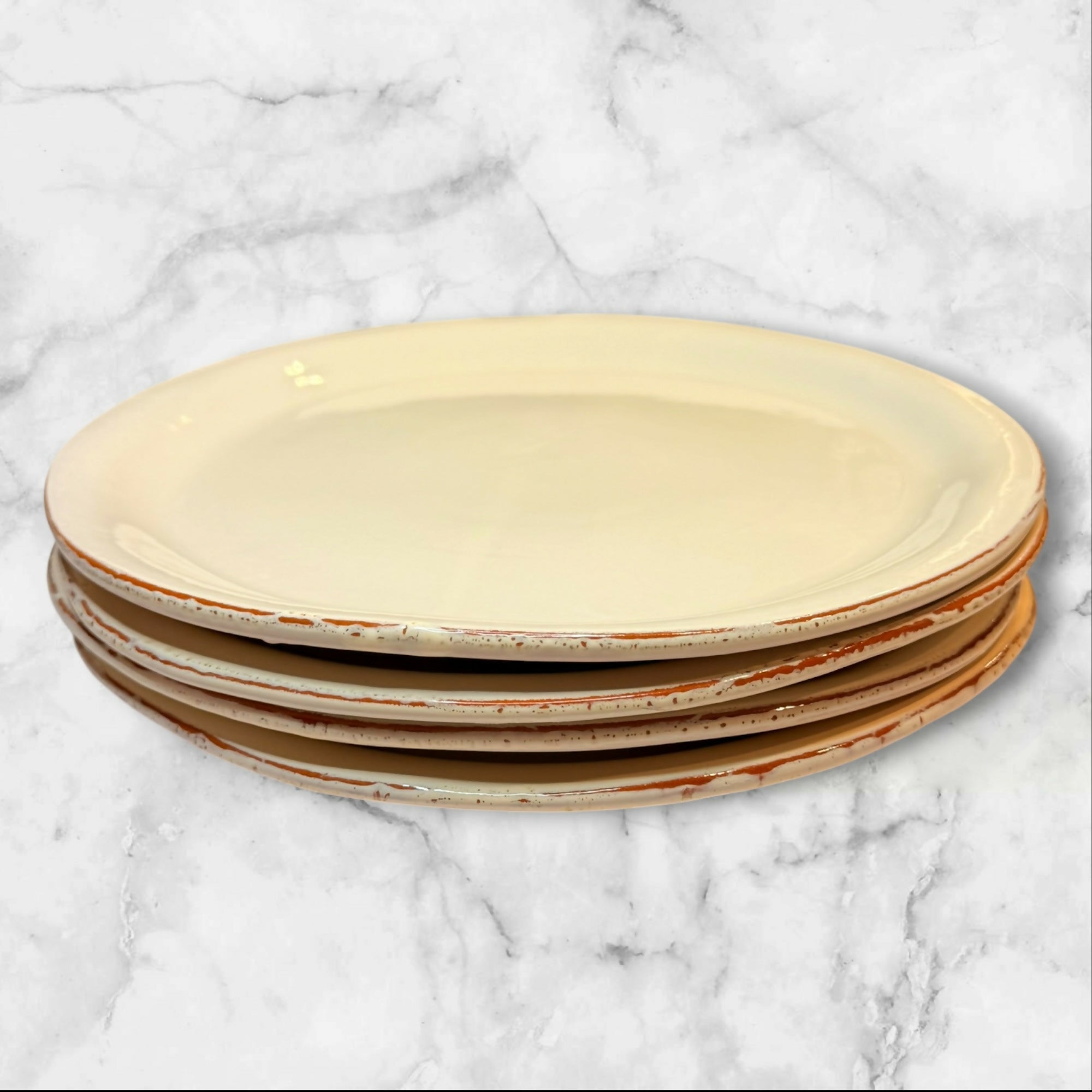 Vietri Italian Terracotta Rim Dinner Plates | Set of 3 | Excellent Condition
