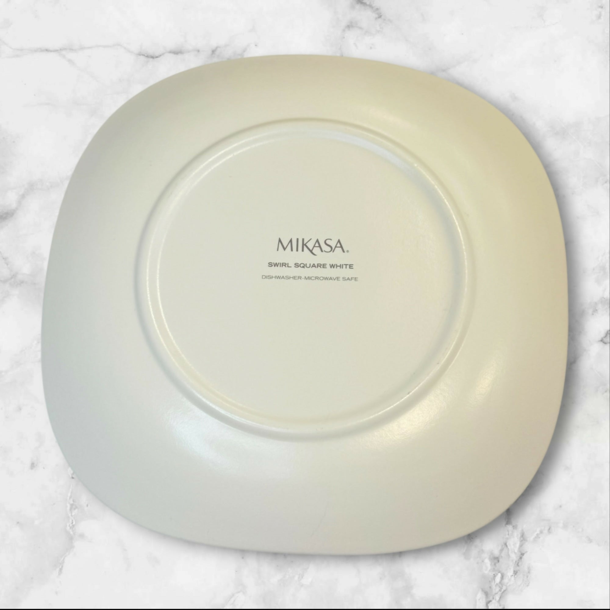 Mikasa Swirl Square Graphite & White Dinner Plates | Set of 4 | Great Condition
