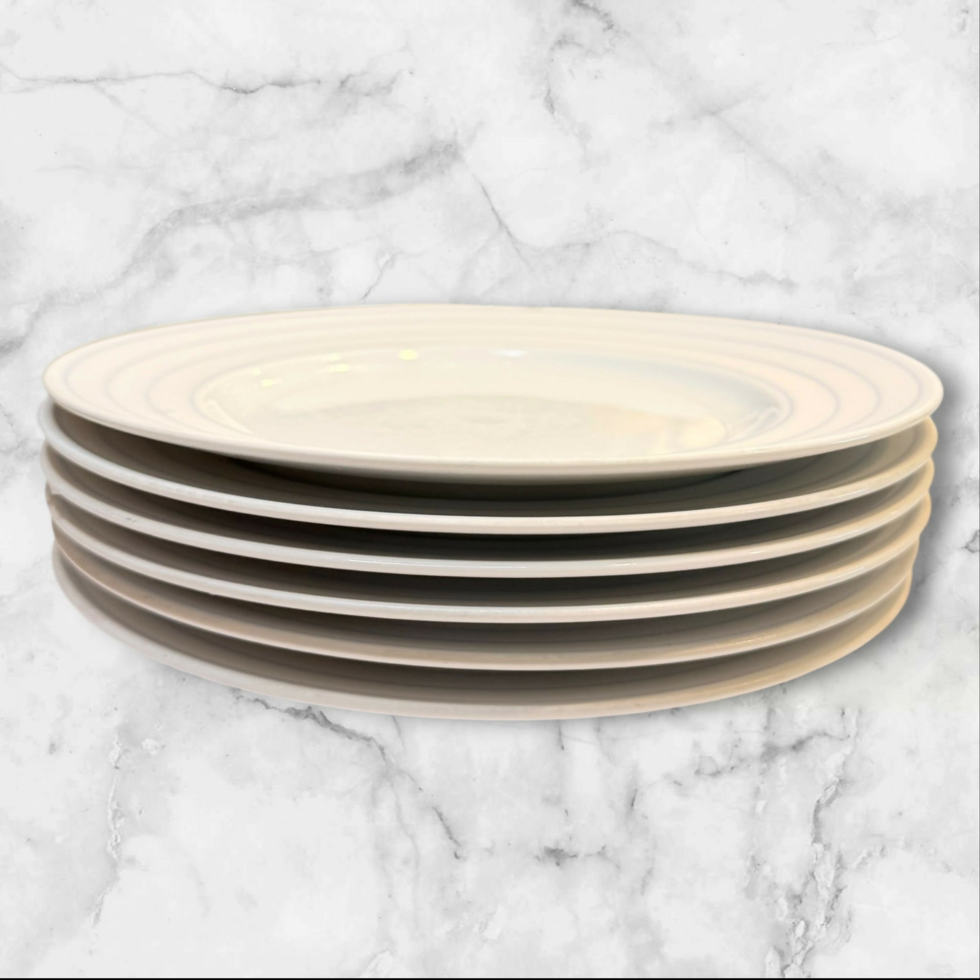 Crate & Barrel Jace Porcelain Dinner Plates | Set of 6 | Gently Used