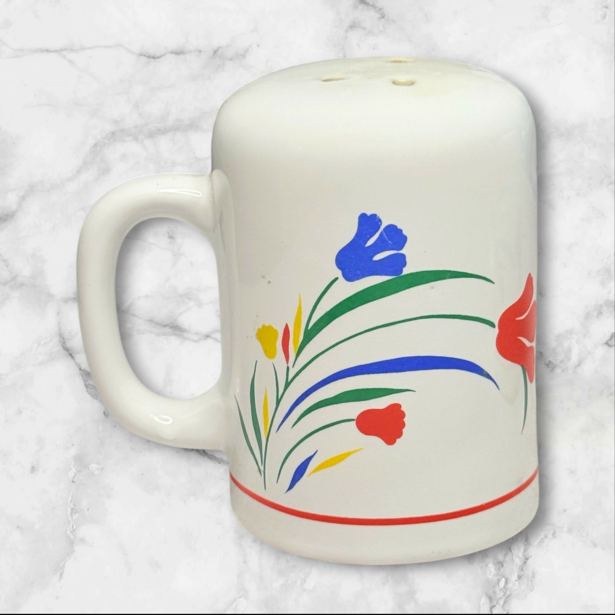 Vintage Saltera Floral Salt & Pepper Shakers | Set of 2 | Cottage Style