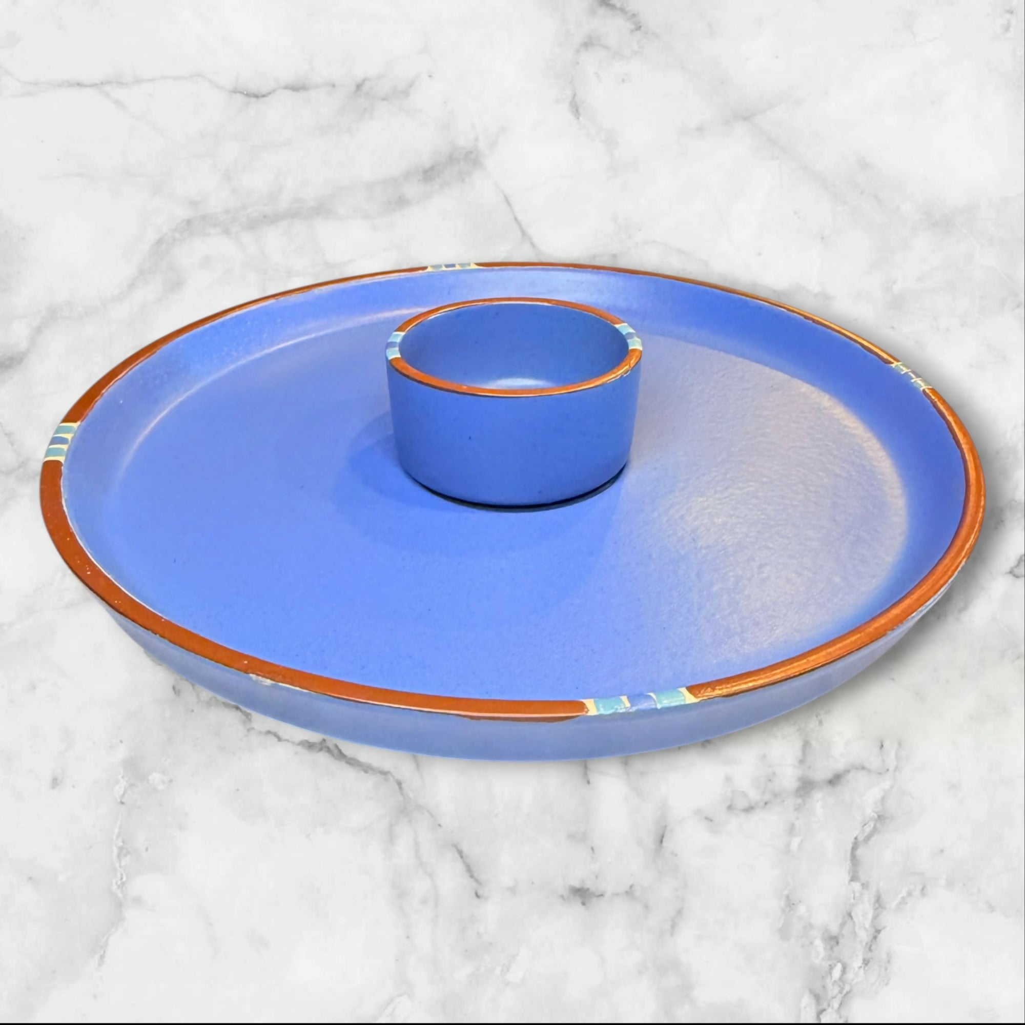 Dansk Mesa Sky Blue Chip & Dip Set | Discontinued | Excellent Condition