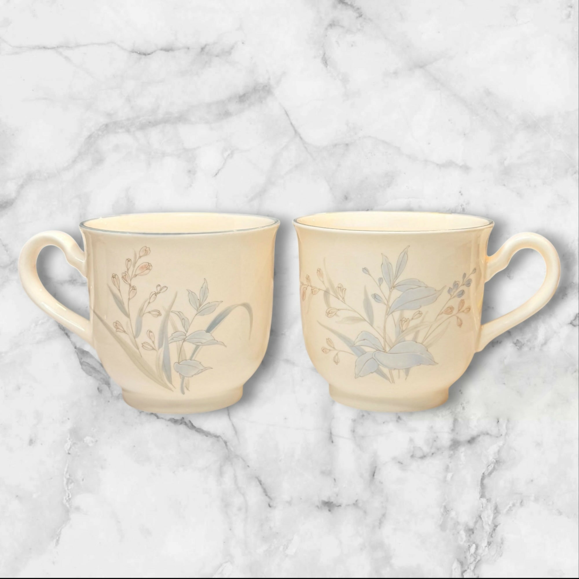 Noritake Kilkee Footed Cup Mug Set of 4 | Ireland | Excellent Condition