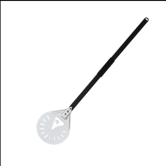 Anygleam Pizza Shovel 112.5cm Silver for Perforated Peel with Metal Handle Oven Turning Baking Accessory