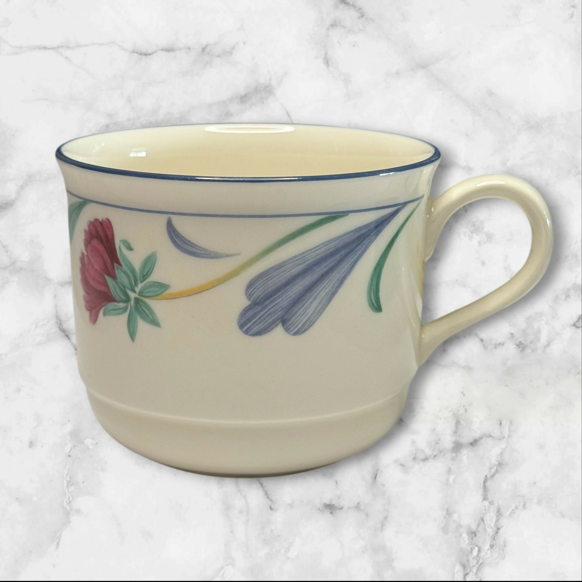 Lenox Poppies On Blue Tea Cups | Set of 4 | Excellent Condition