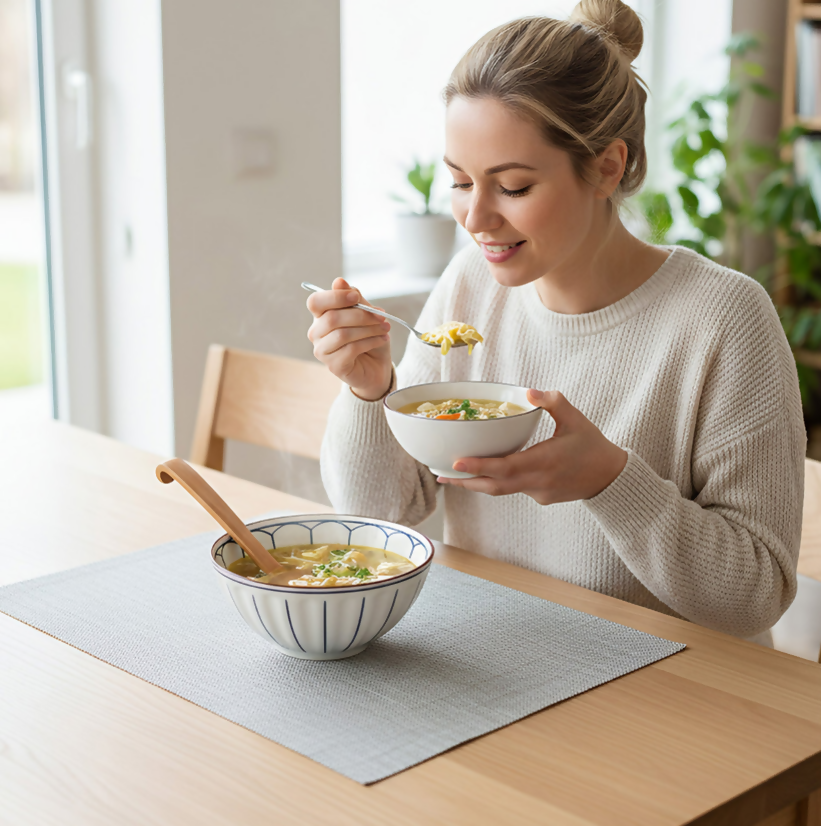 Anygleam Natural Beech Wood 2pcs Wooden Spoon Soup Kitchen Tableware