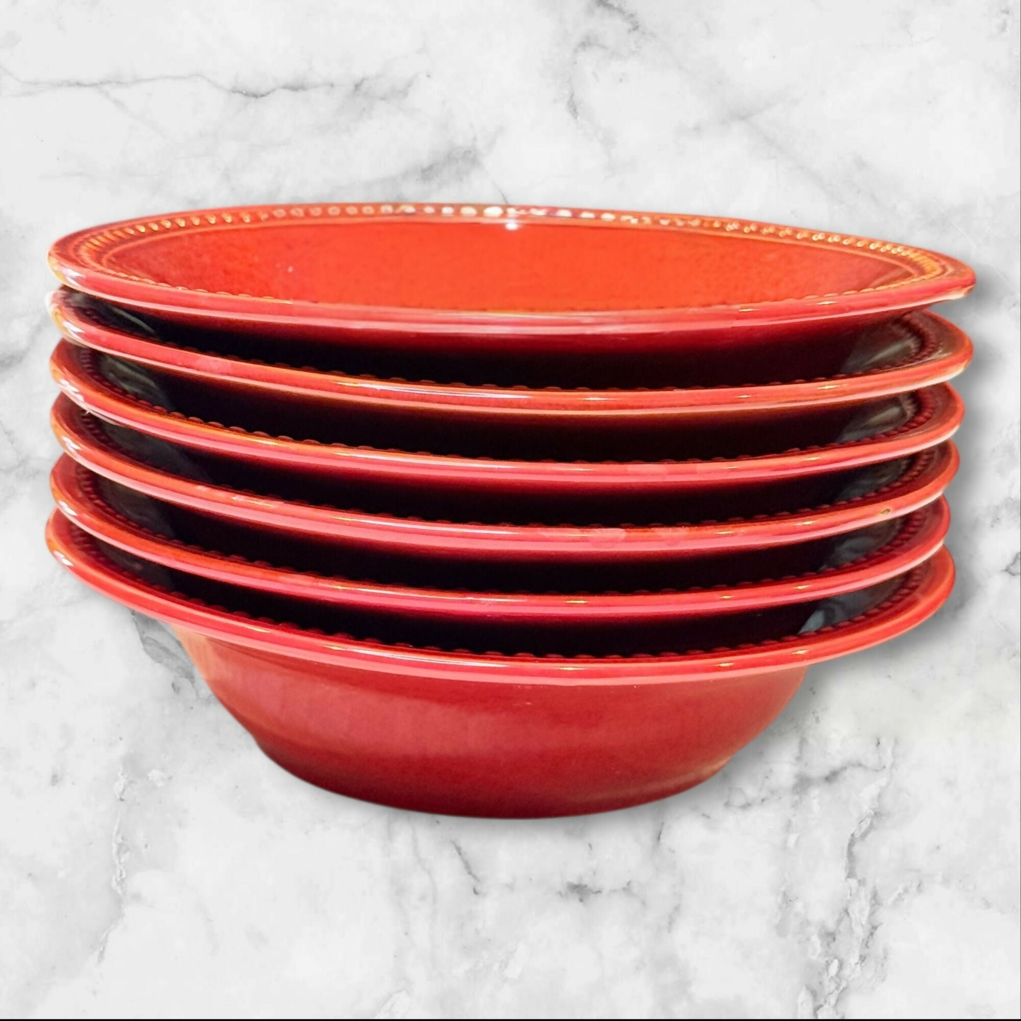 Pier 1 Spice Route Paprika Soup Cereal Bowls | Set of 6 | Excellent Condition