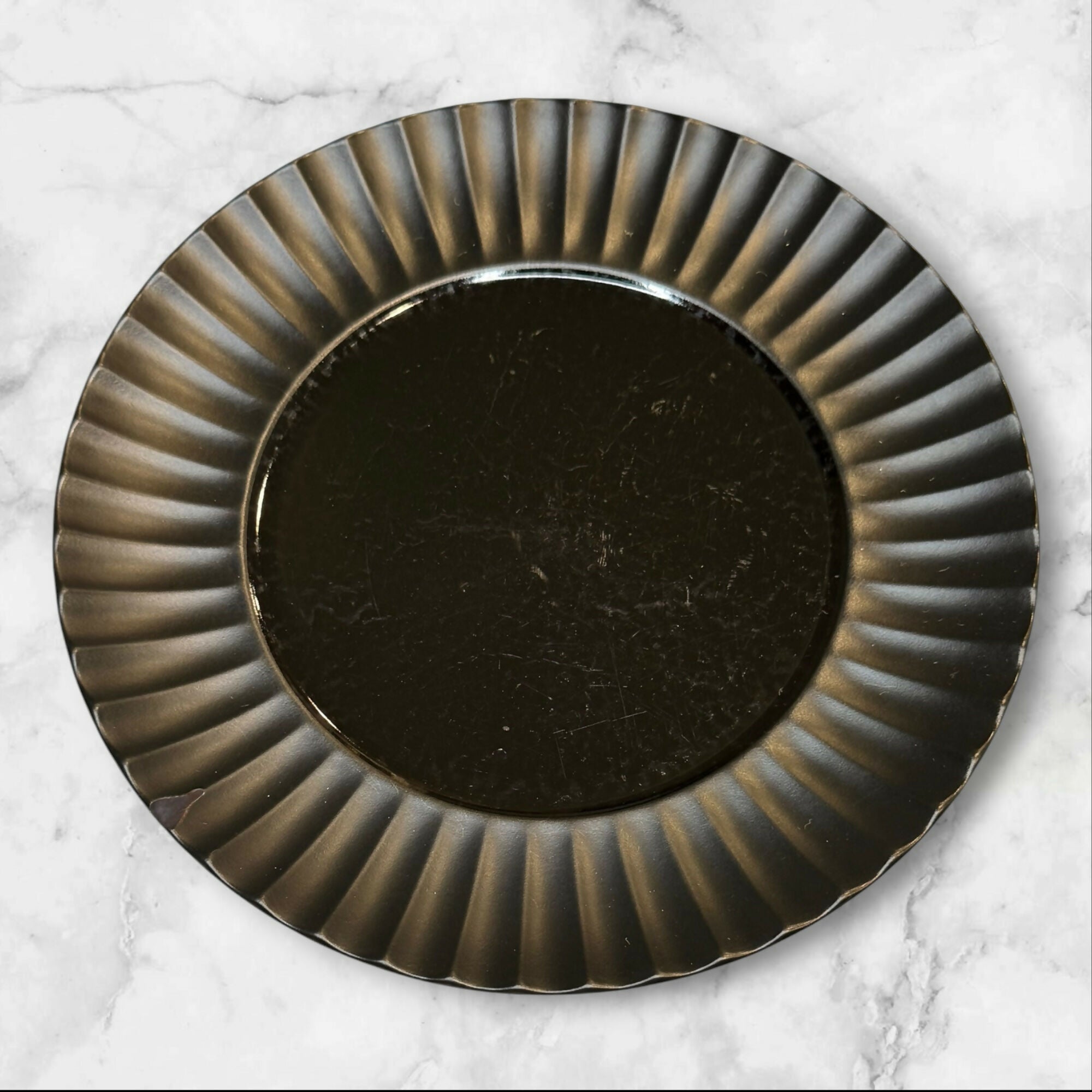 Sasaki Dynasty Black Twilight Dinner Plates Set of 3 | Good Condition | Rare