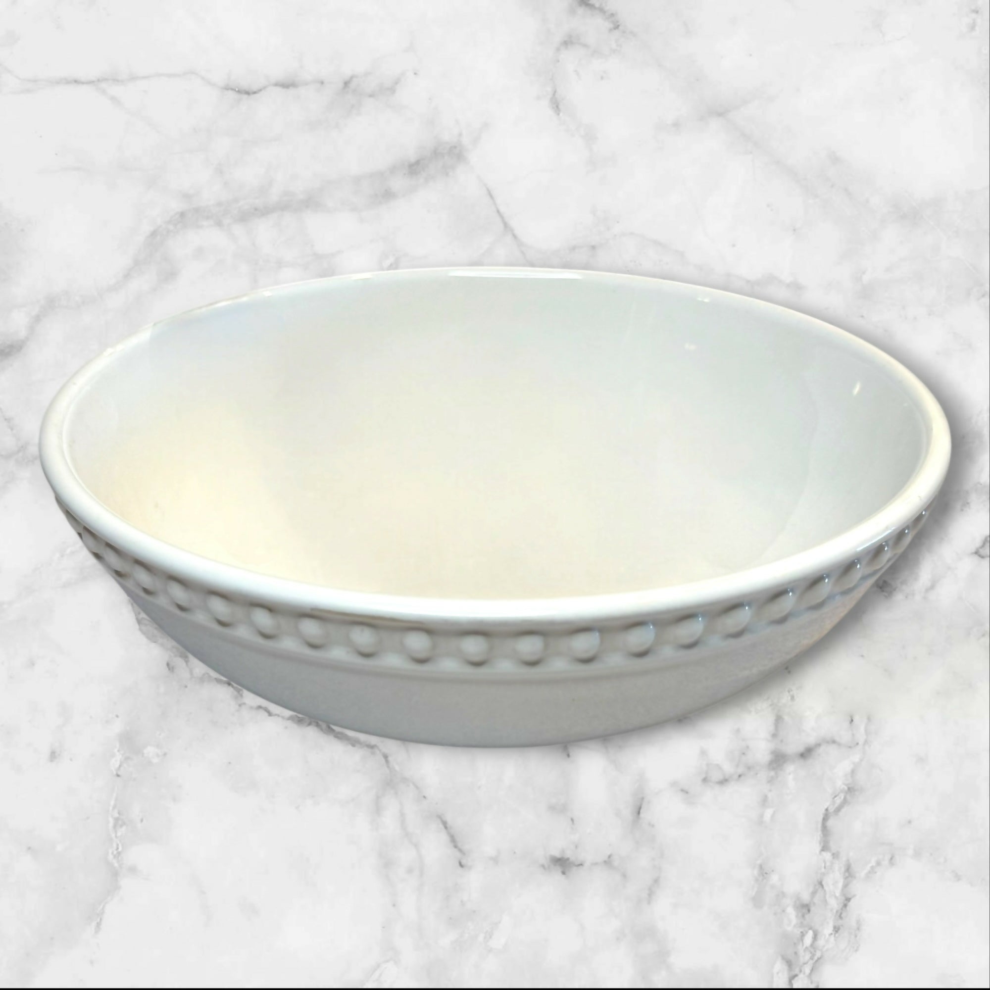 Fapor Delmar White Serving Bowl | 9 Inch | Gently Used