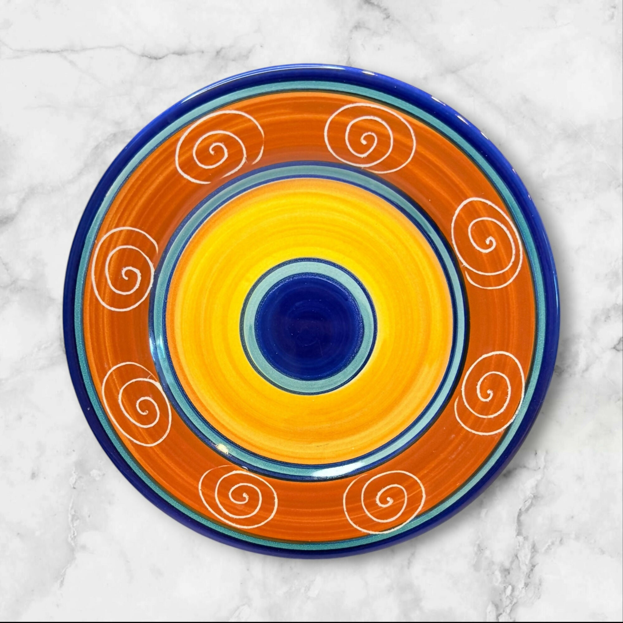 Pier 1 Italian Swirl Salad Plates | Set of 4 | Excellent Condition