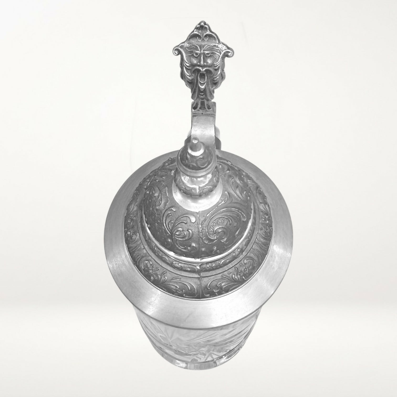 Vintage Cut Crystal Lidded Stein Pewter Lid | Excellent Condition