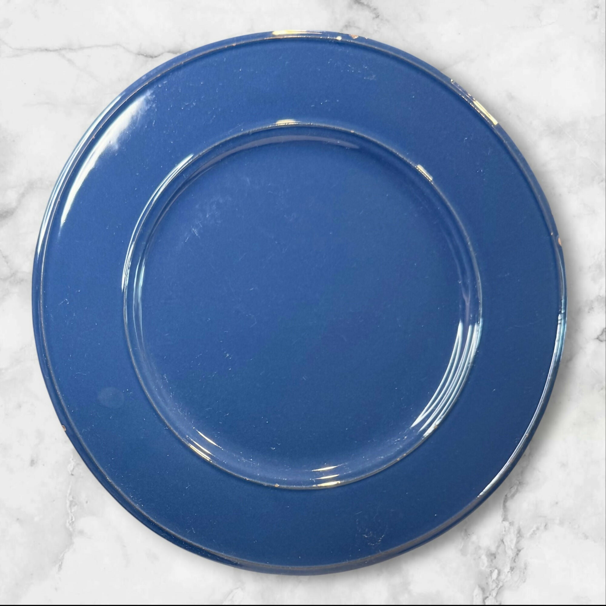 Sur La Table Italian Blue Dinner Plates Set of 4 | Made in Italy | Good Condition
