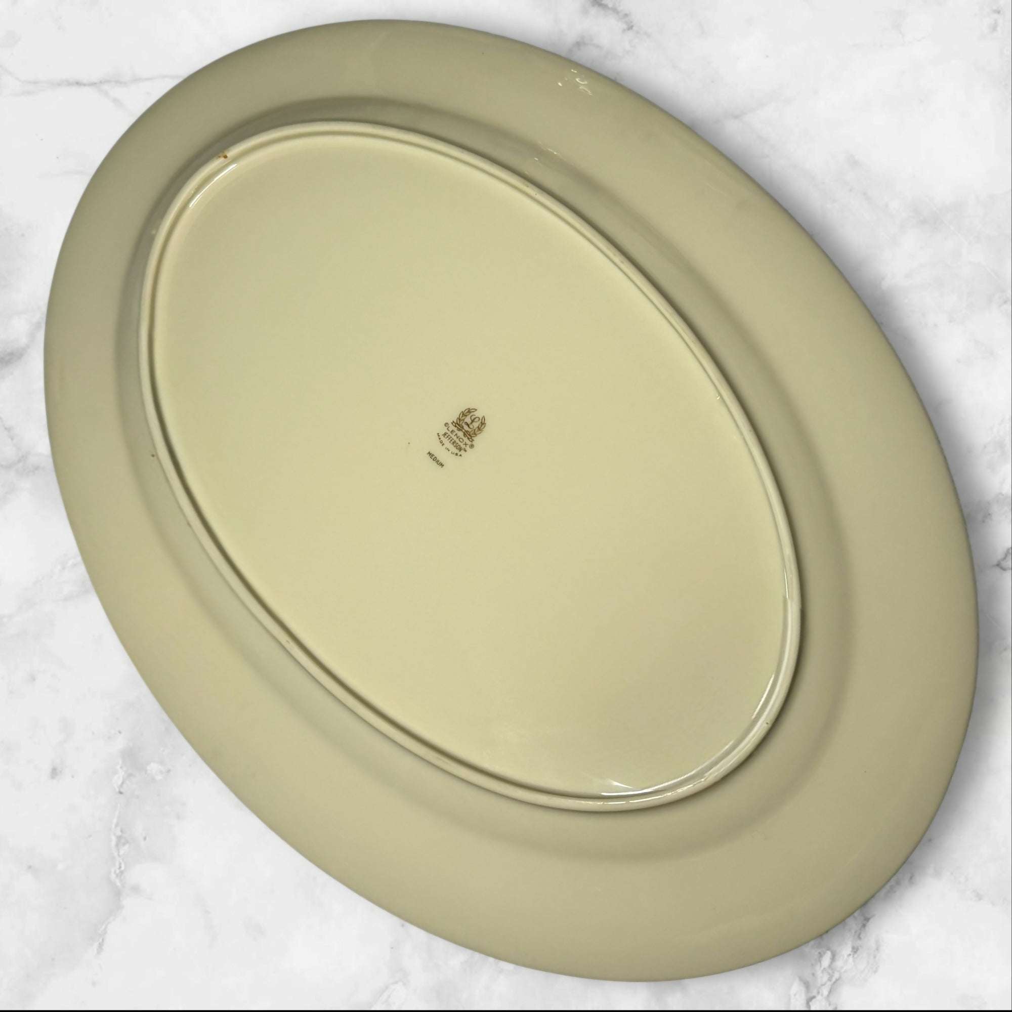 Lenox Jefferson Footed Tea Cups & Oval Serving Platter | Set of 5 | Excellent Condition