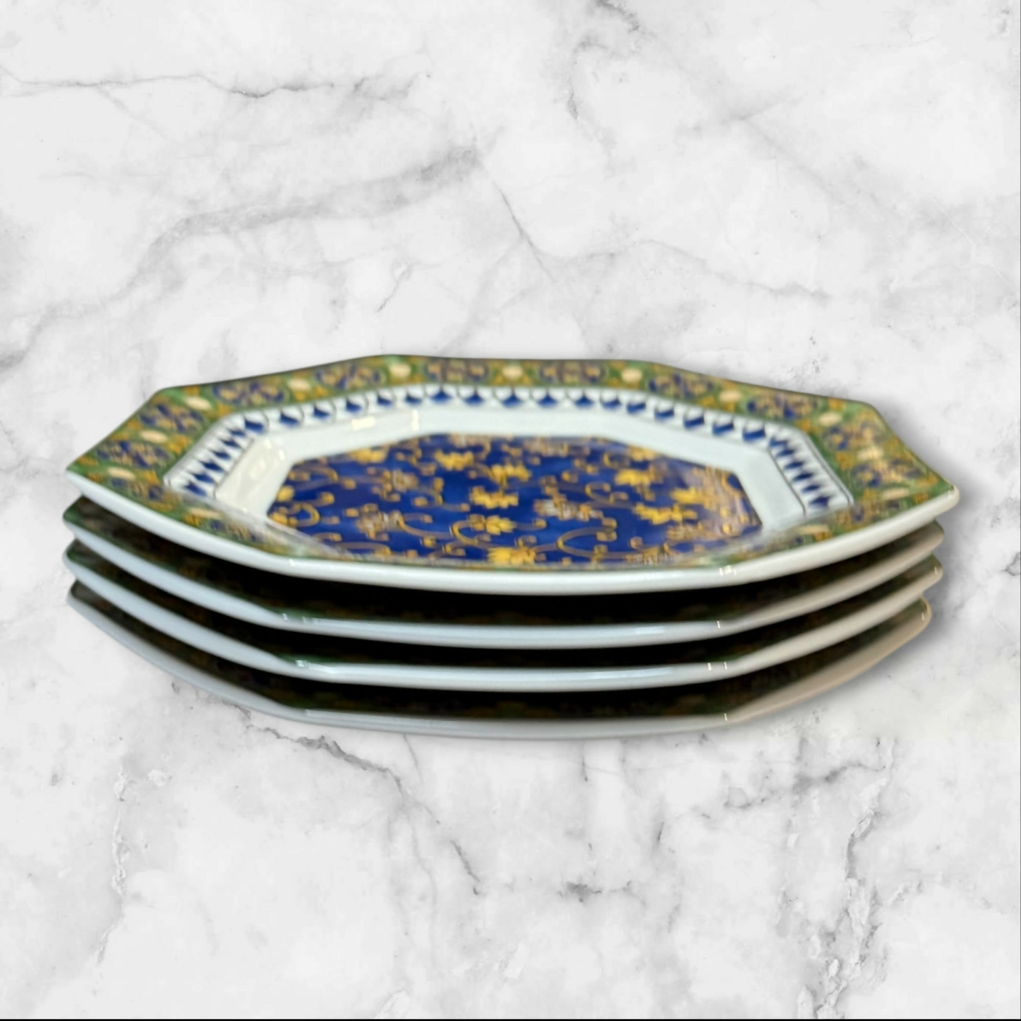 The Tuscany Collection Arabesque Salad Plates Set of 4 Excellent Condition