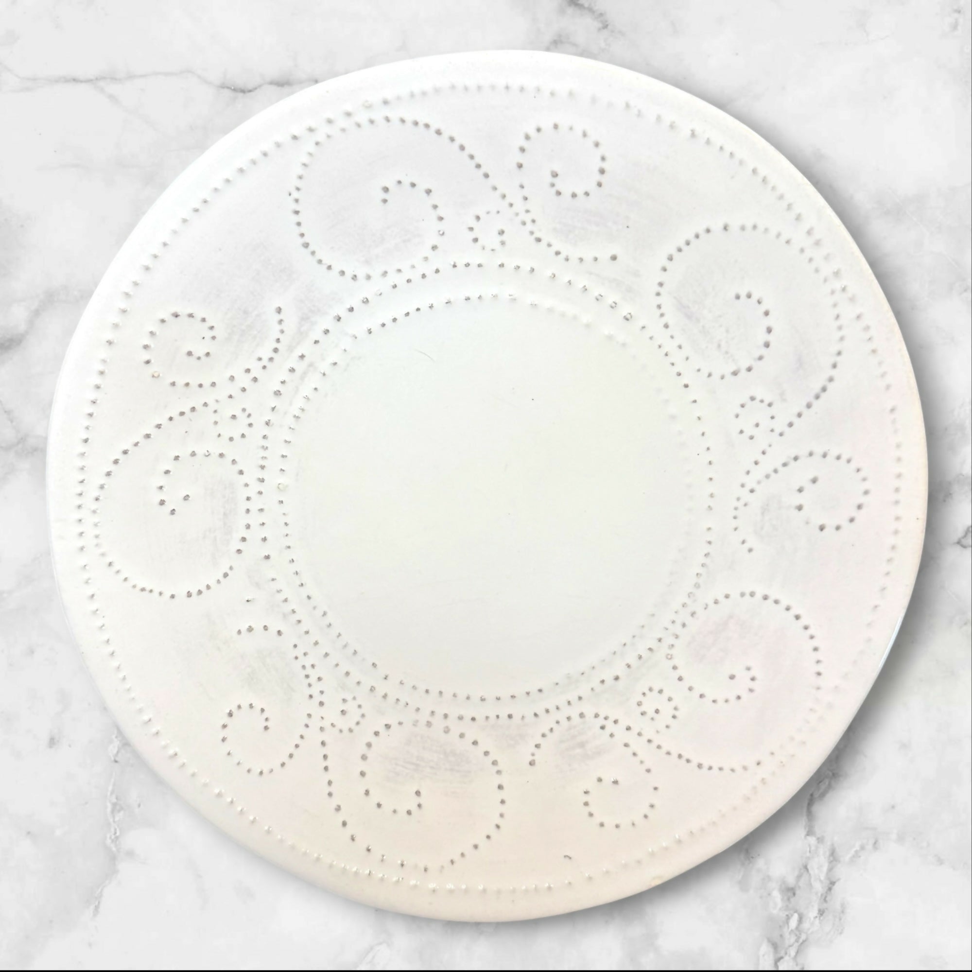 Sweet Ceramics SWZ1 White Salad Plates | Set of 5 | Gently Used