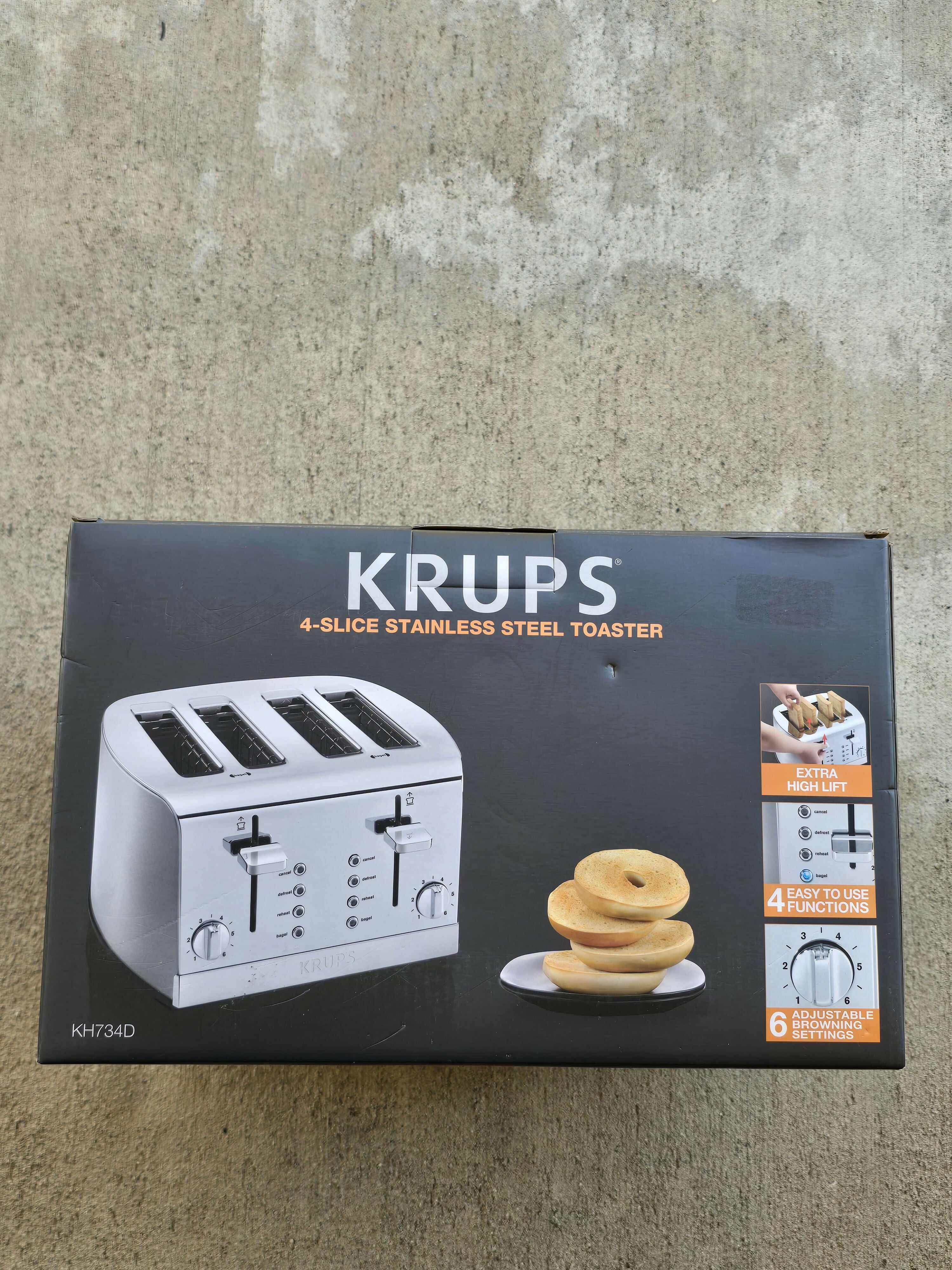 Krups 4-slice stainless steel toaster