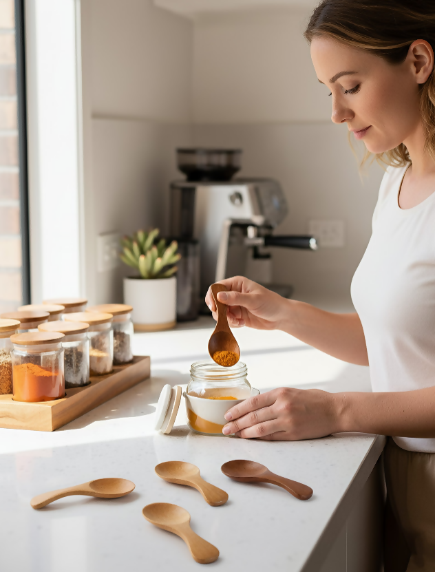 Anygleam Mixed Color 10 pcs Wooden Kitchen Spoon Kitchen Tableware