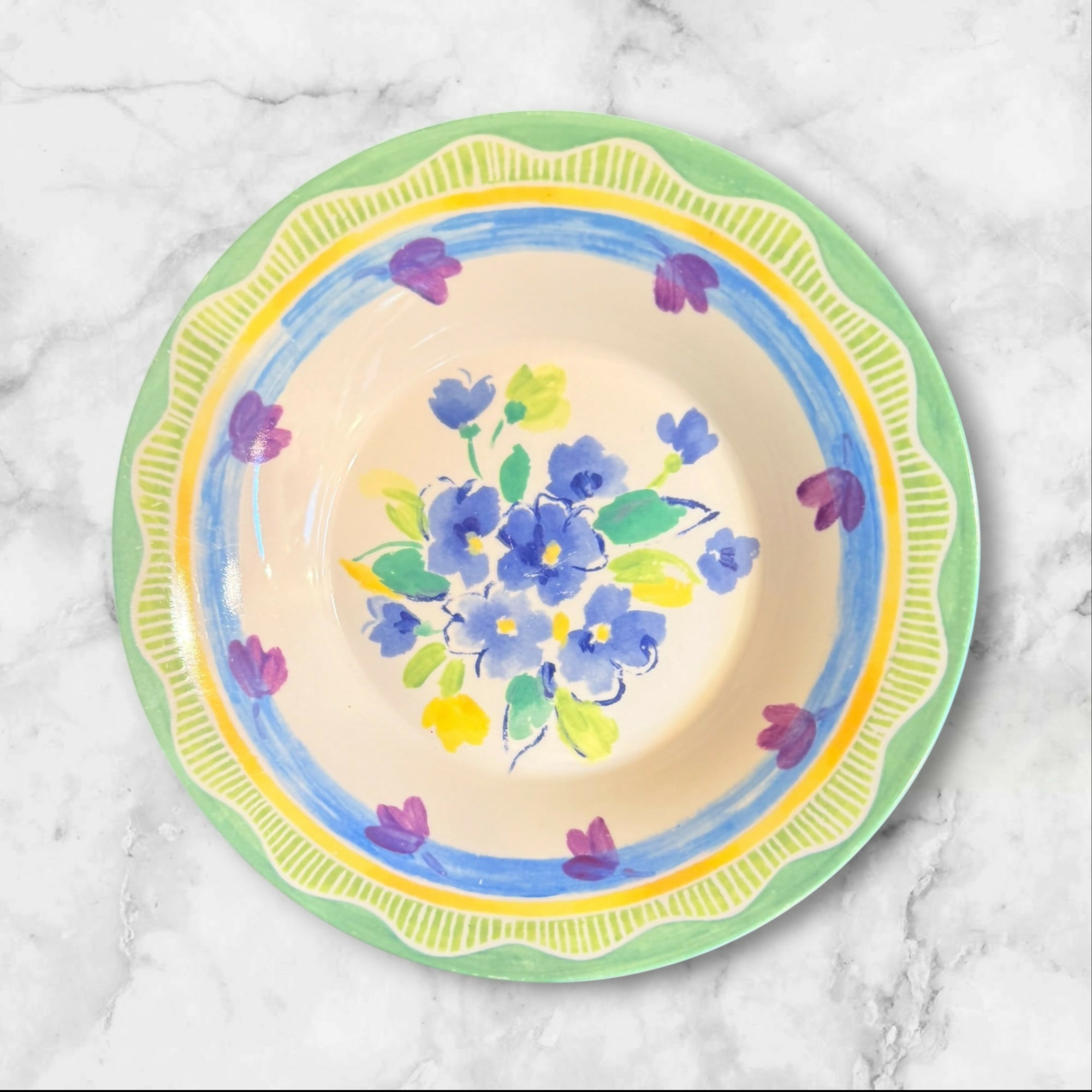 International Summer Wind Rim Soup Bowls | Set of 4 | Great Condition