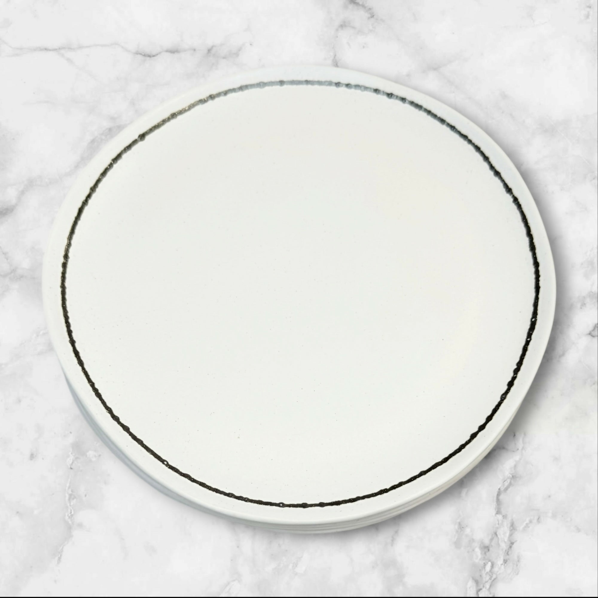 Crate & Barrel Burnt Edge Salad Plates | Set of 4 | Excellent Condition