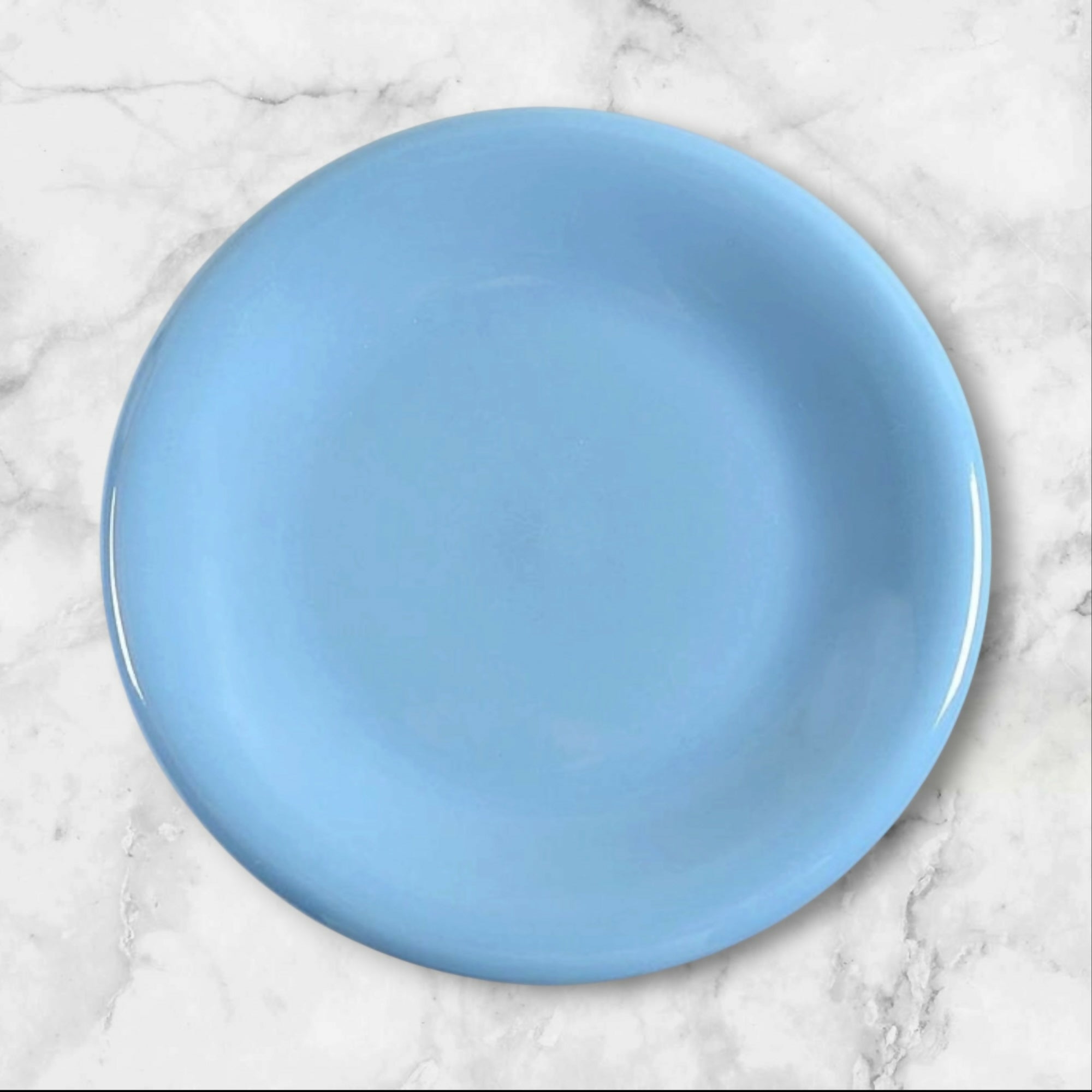 Baker Hart & Stuart Blue Stoneware Salad Plates | Set of 4 | Excellent Condition