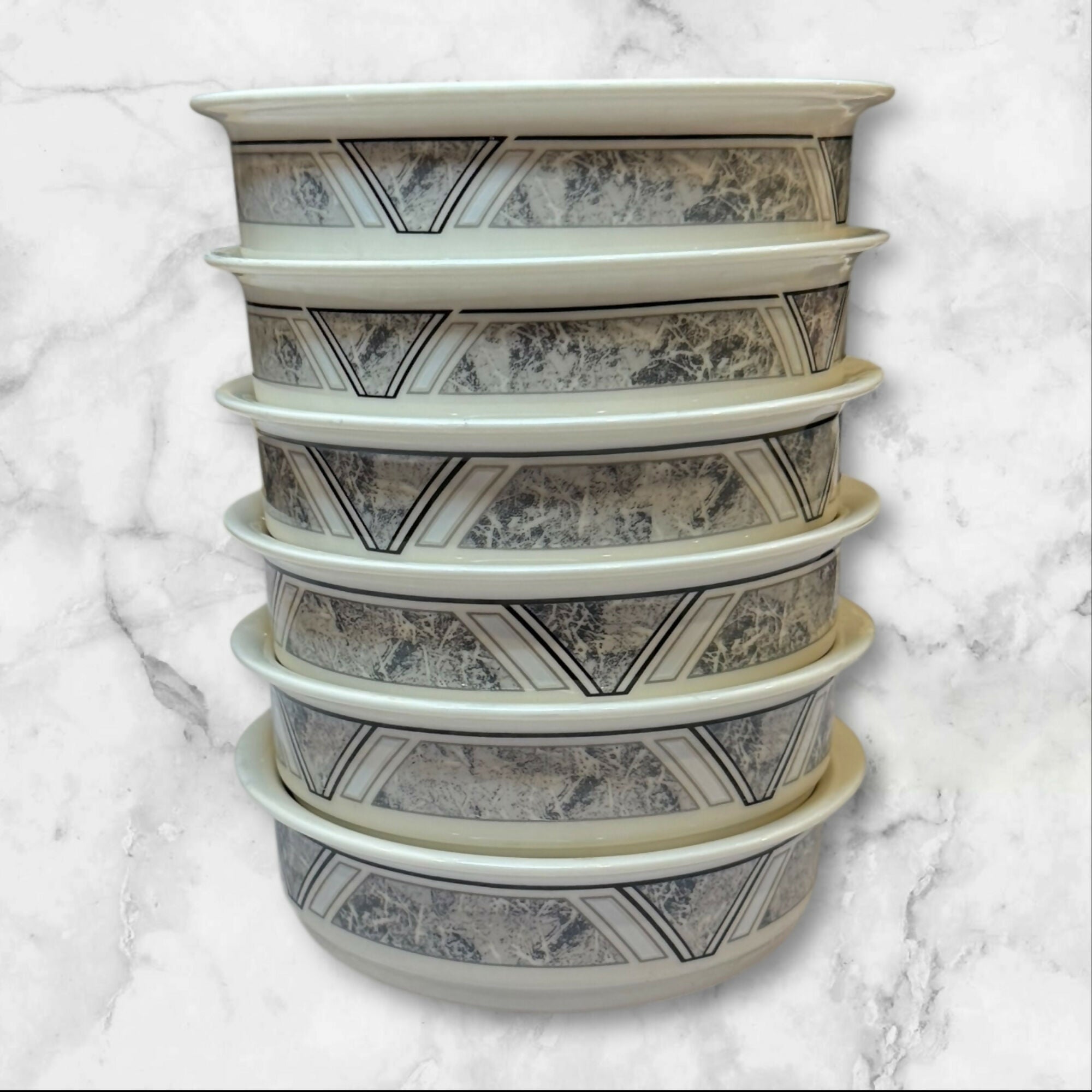 Lenox Natural Accent Granite Soup Cereal Bowls | Set of 6 | Excellent Condition